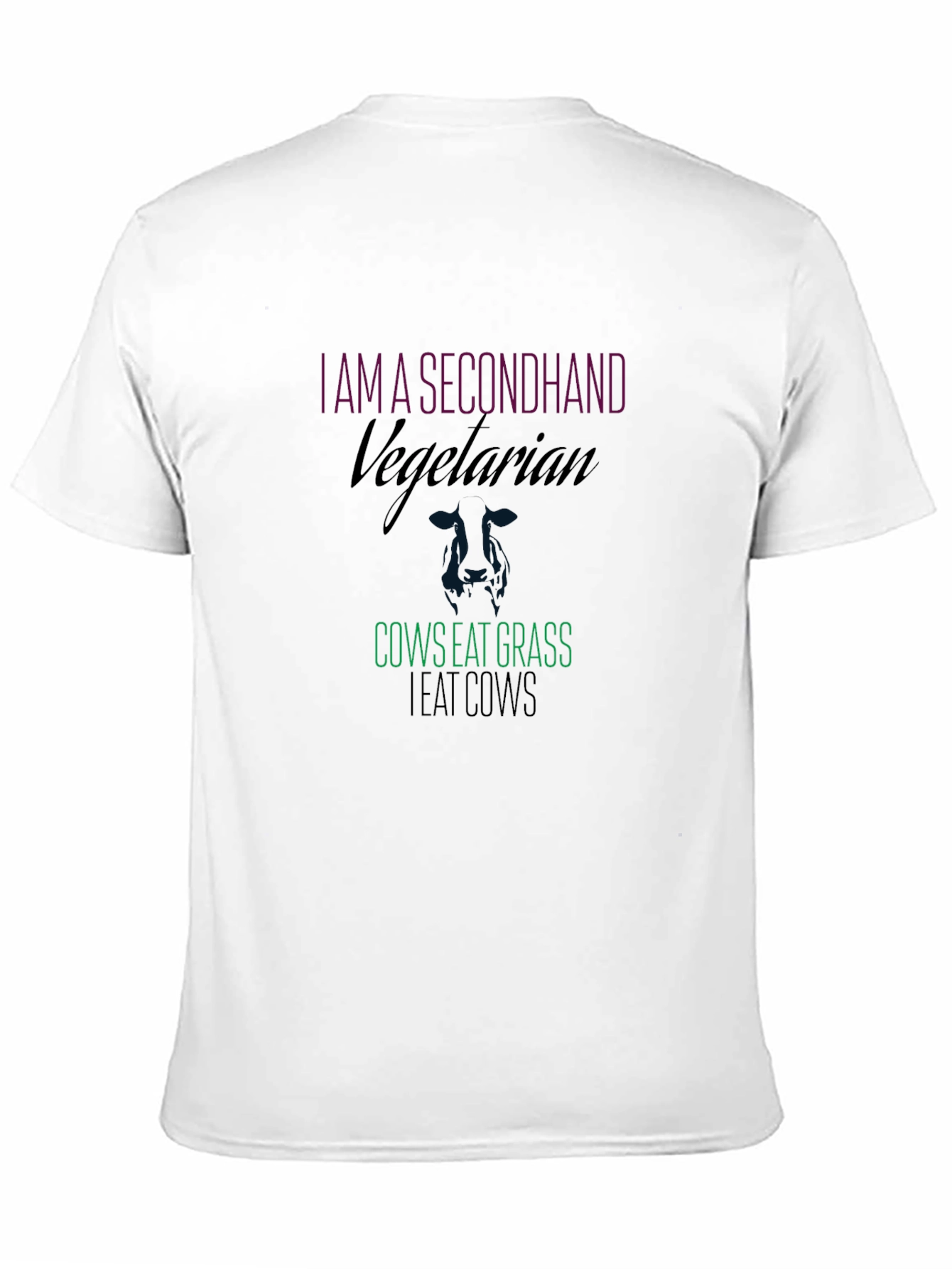 Secondhand Vegetarian Graphic Tee - Novelty Humor T-Shirt
