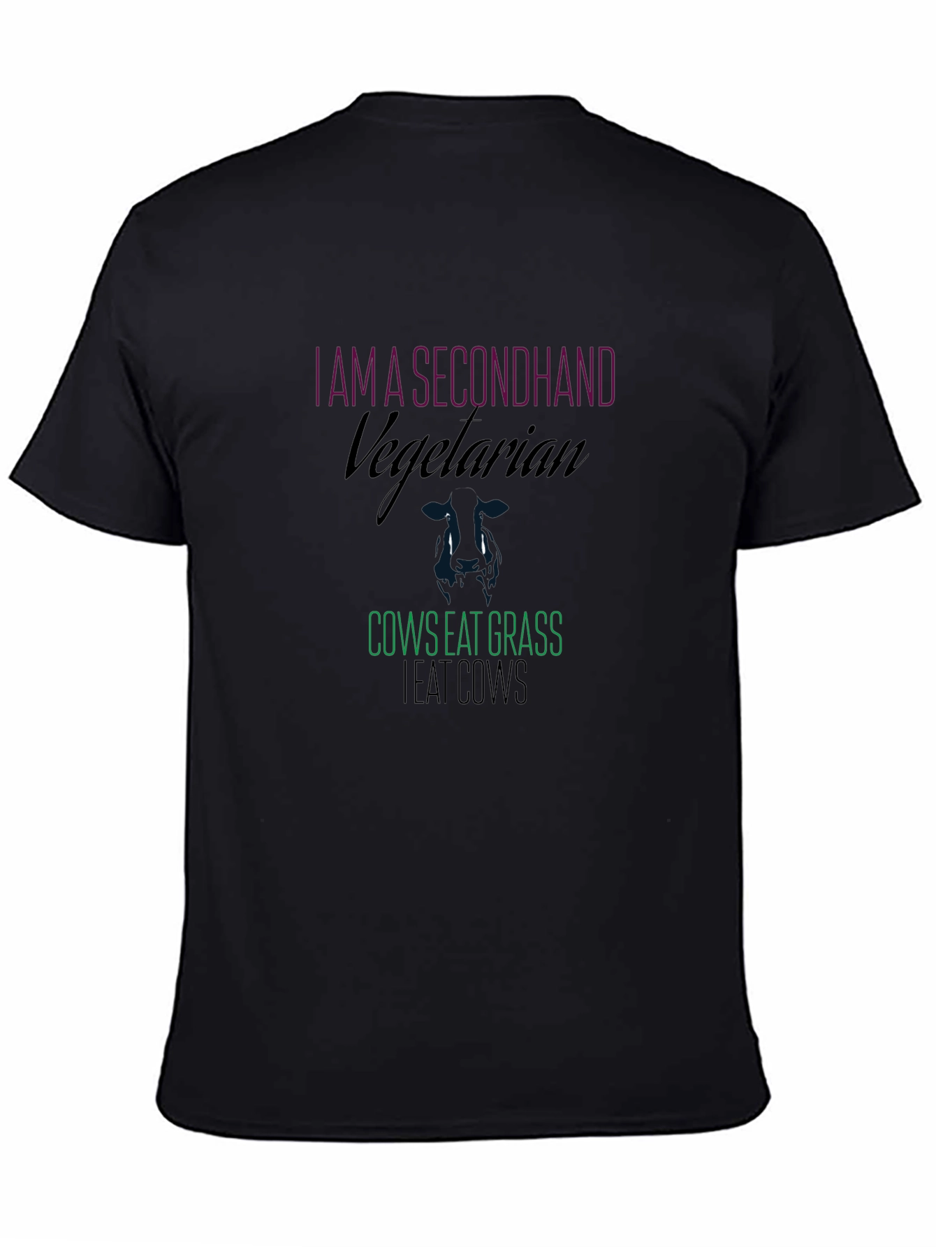 Secondhand Vegetarian Graphic Tee - Novelty Humor T-Shirt