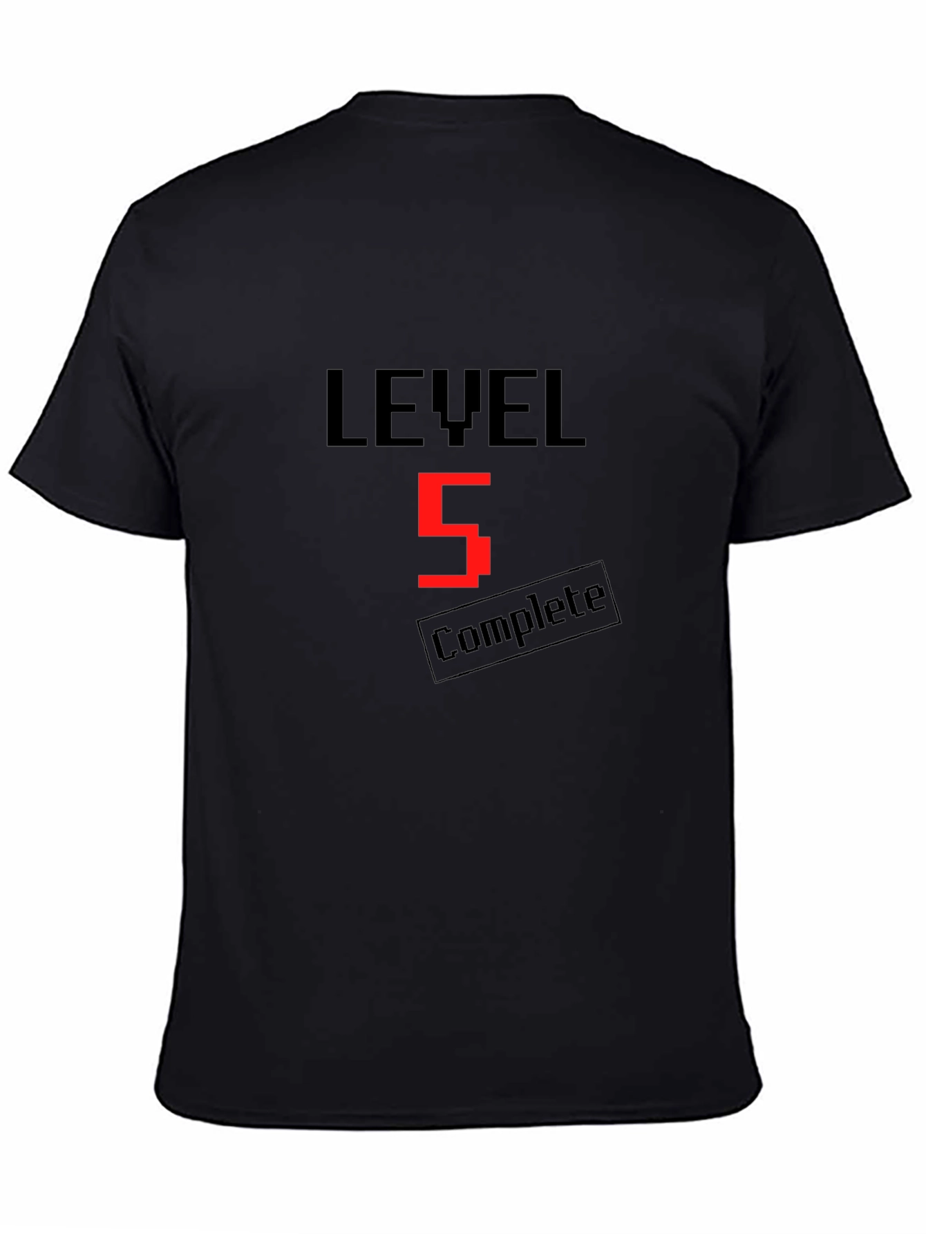 Level 5 Complete Black T-Shirt - Gamer Apparel