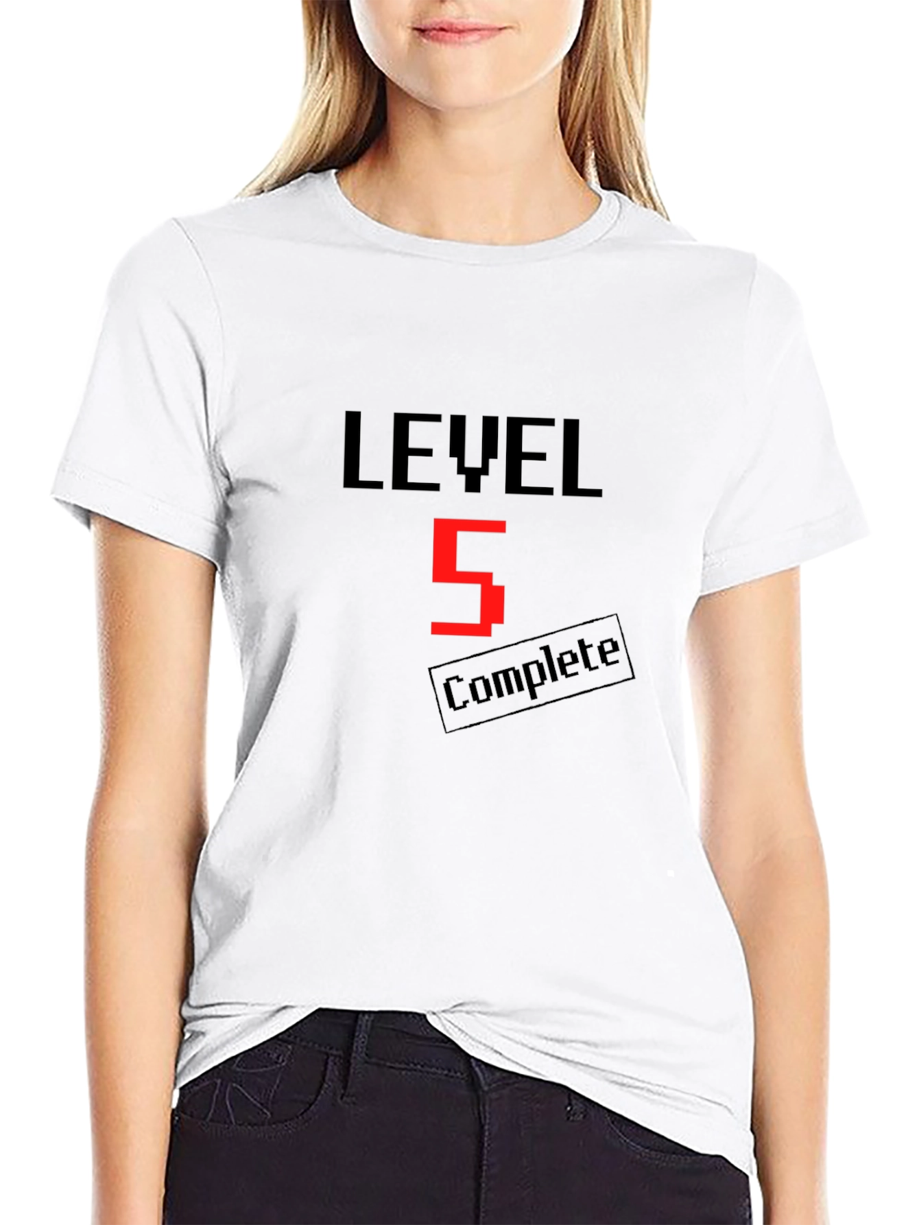 Level 5 Complete Black T-Shirt - Gamer Apparel