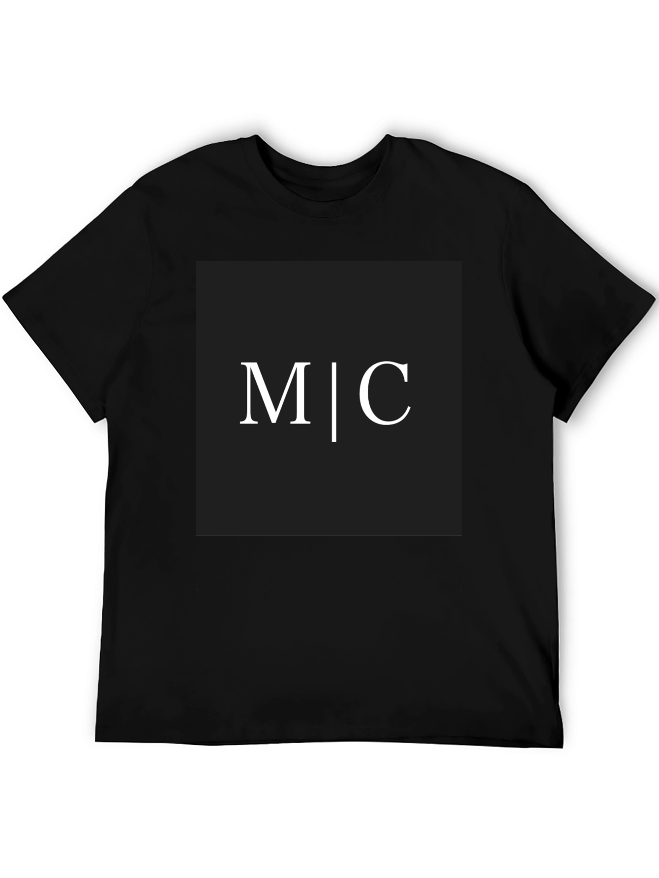 Stylish Black Tee - M|C Graphic Print