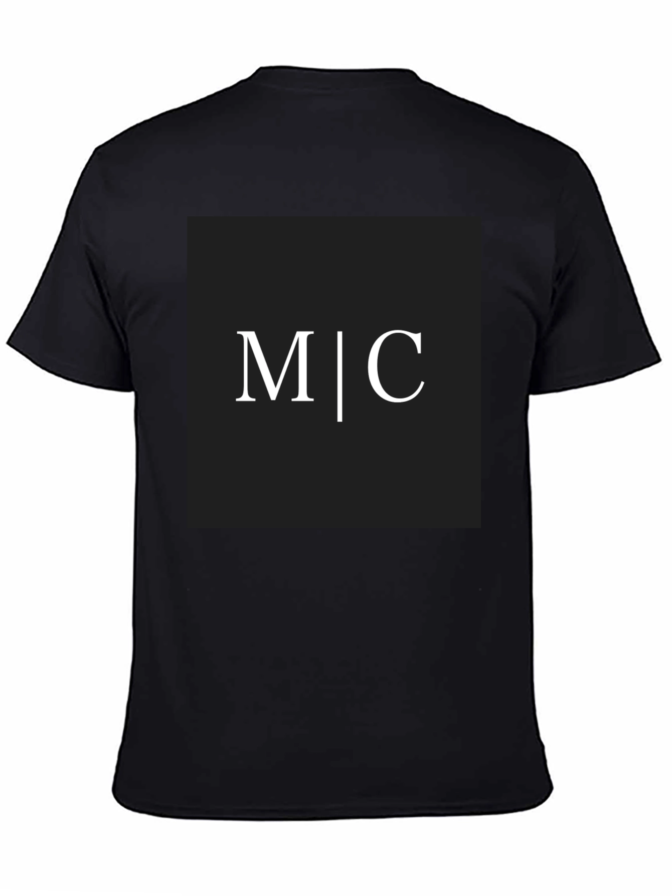 Stylish Black Tee - M|C Graphic Print