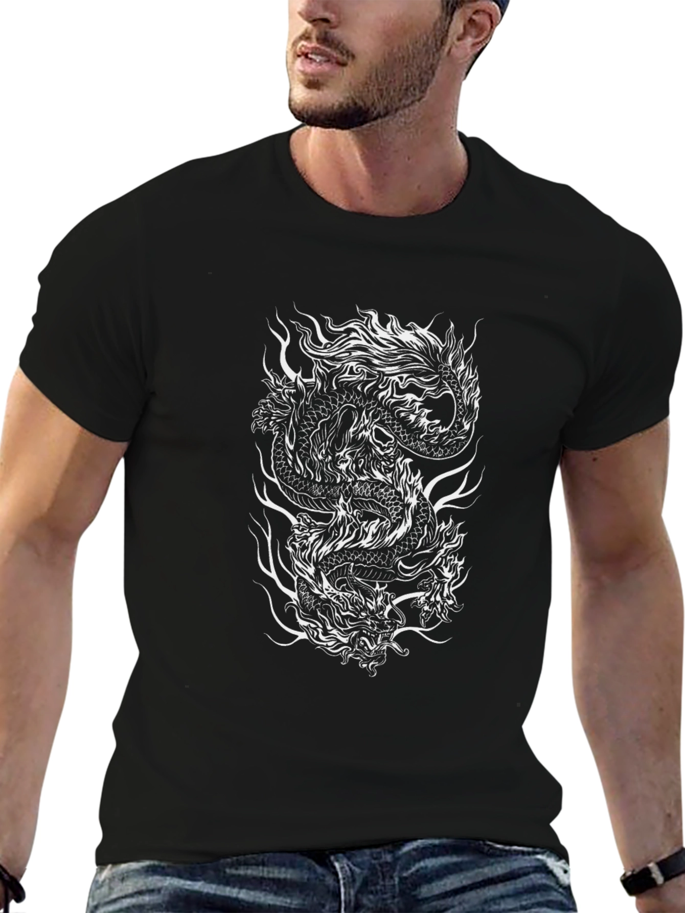 Dragon Graphic Tee - Black
