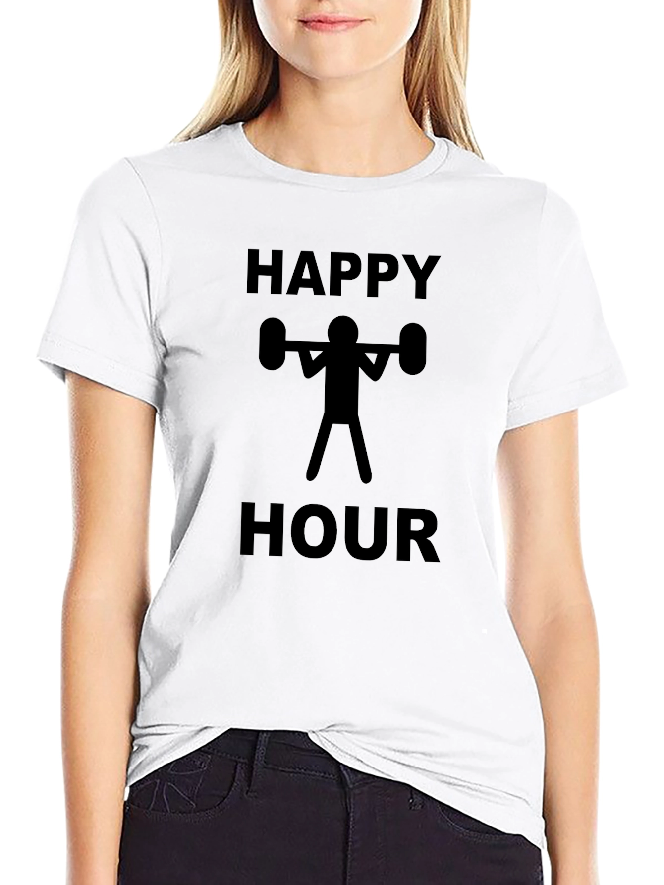 Happy Hour Weightlifting Black T-Shirt