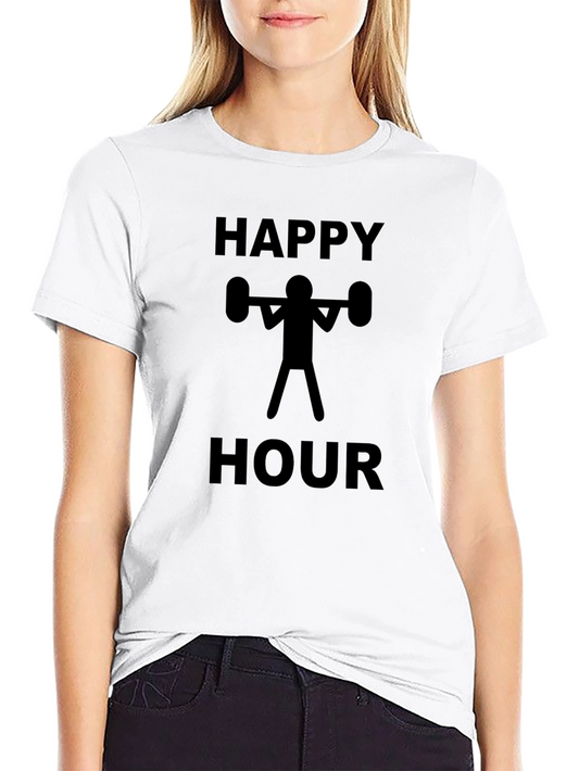 Happy Hour Weightlifting Black T-Shirt