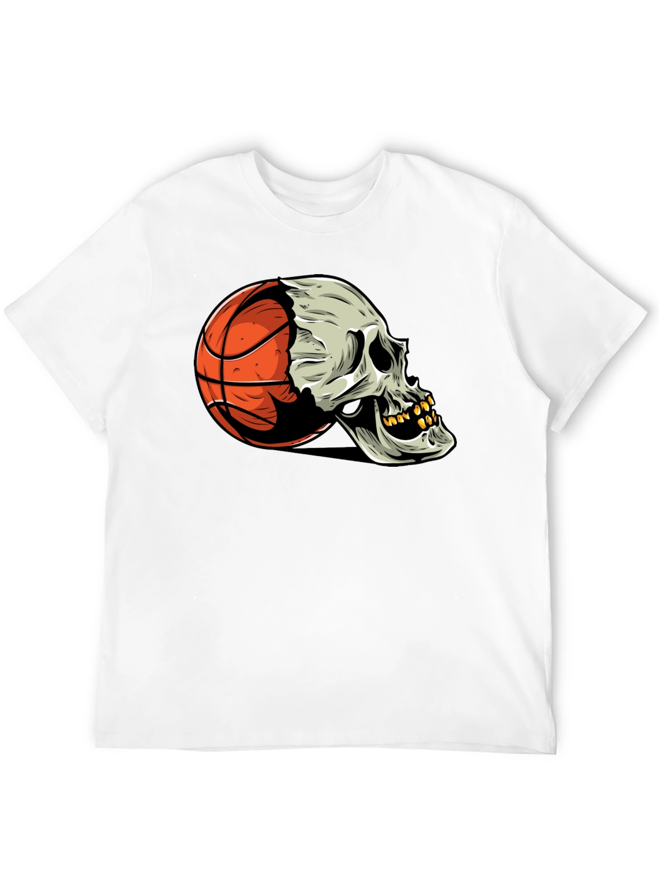 Basketball Skull Graphic Tee - Unique Streetwear