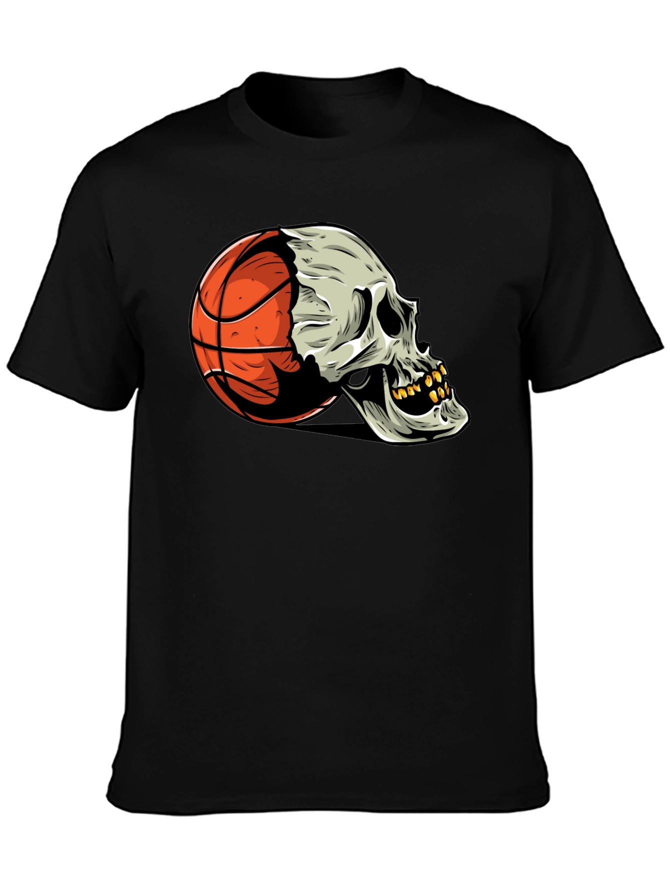 Basketball Skull Graphic Tee - Unique Streetwear