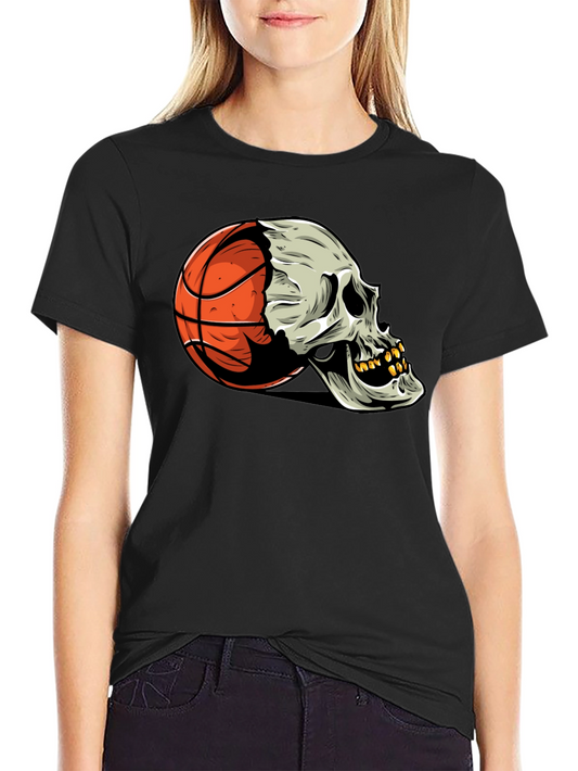 Basketball Skull Graphic Tee - Unique Streetwear