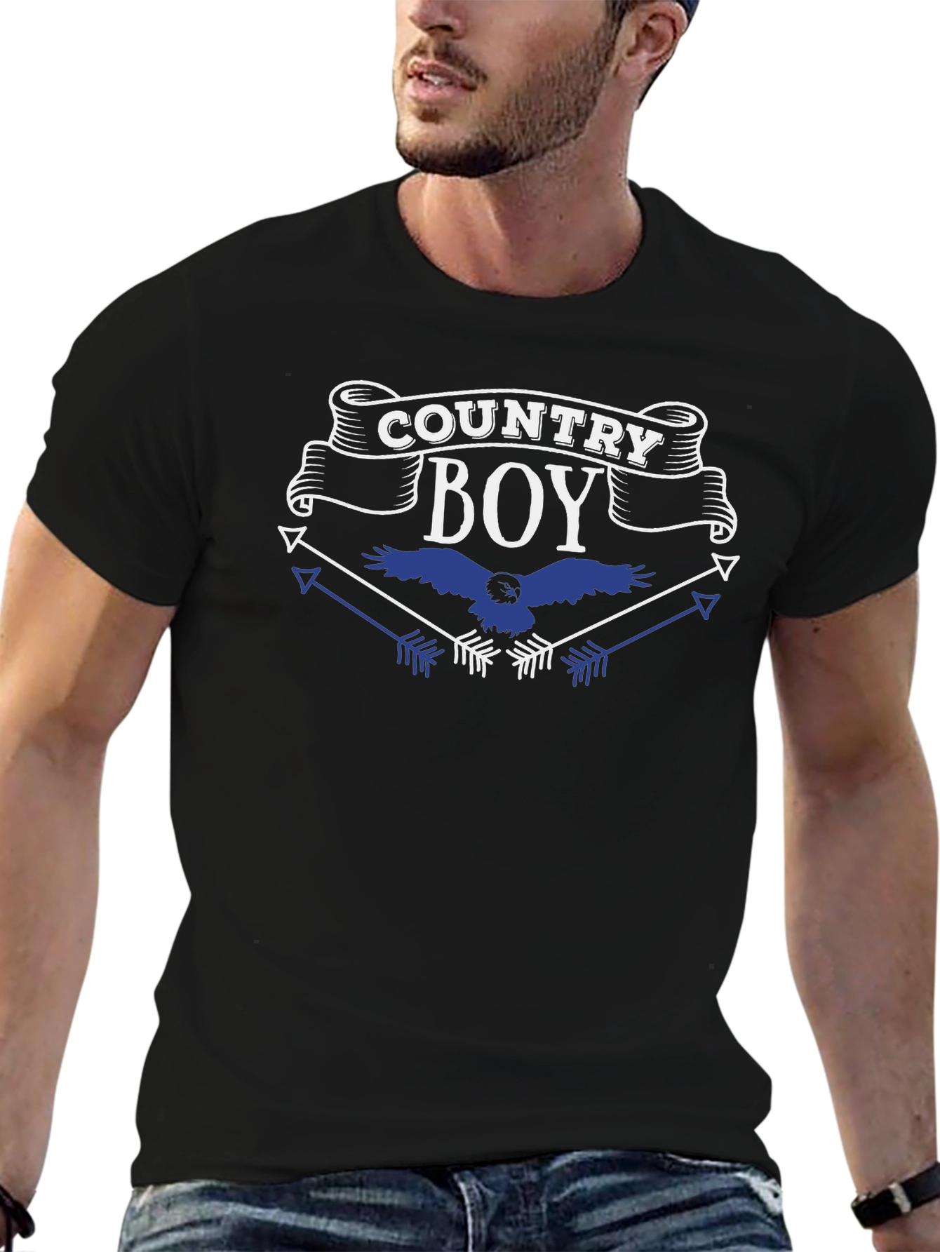 Country Boy Graphic Tee - Black