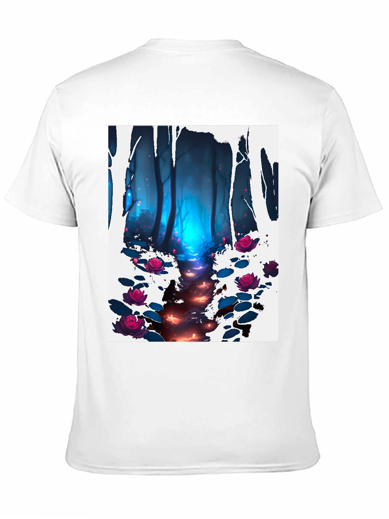 Enchanted Forest Graphic Tee - Dark Fantasy Design
