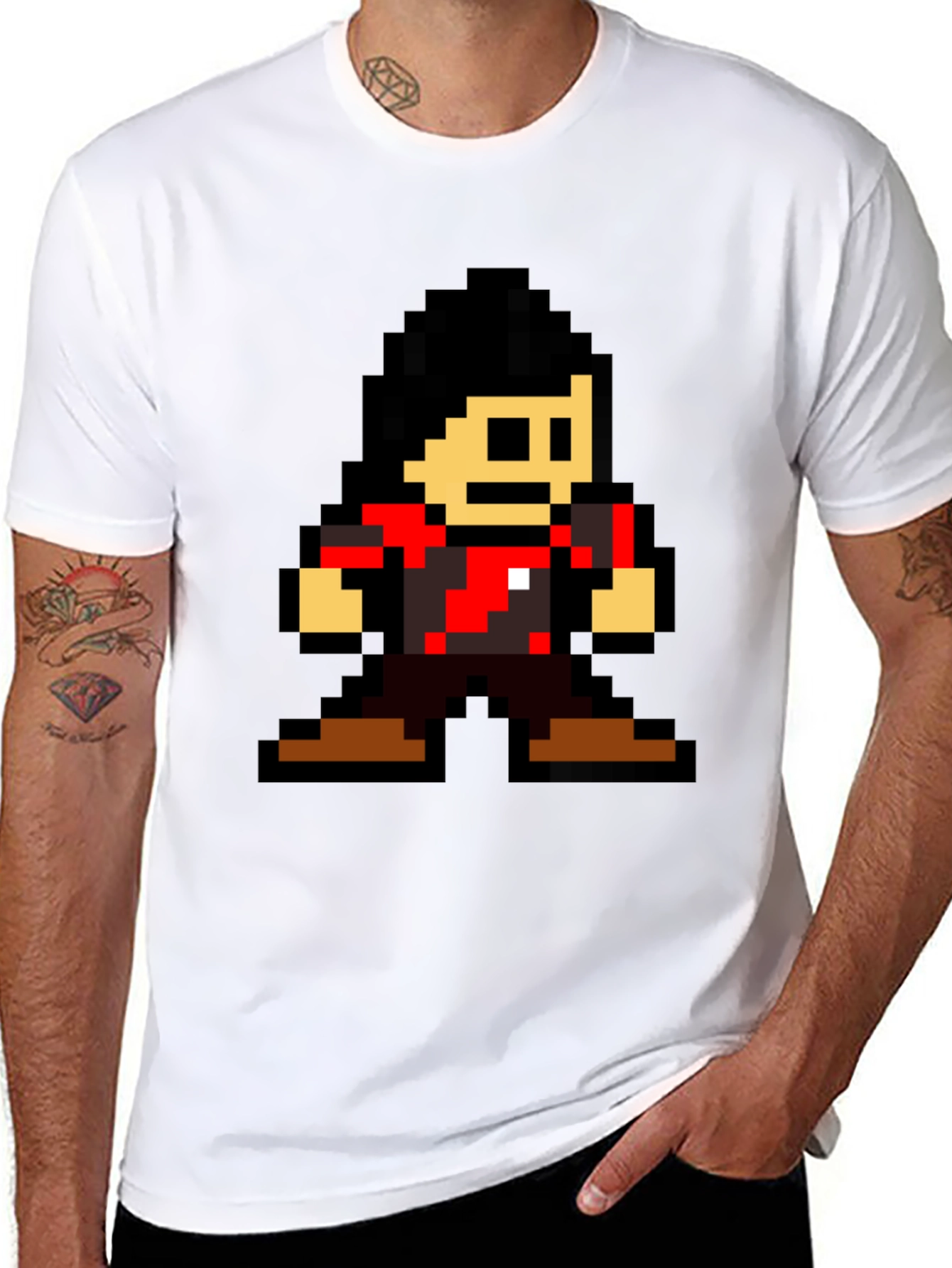 Retro 8-bit Gamer T-Shirt - Black