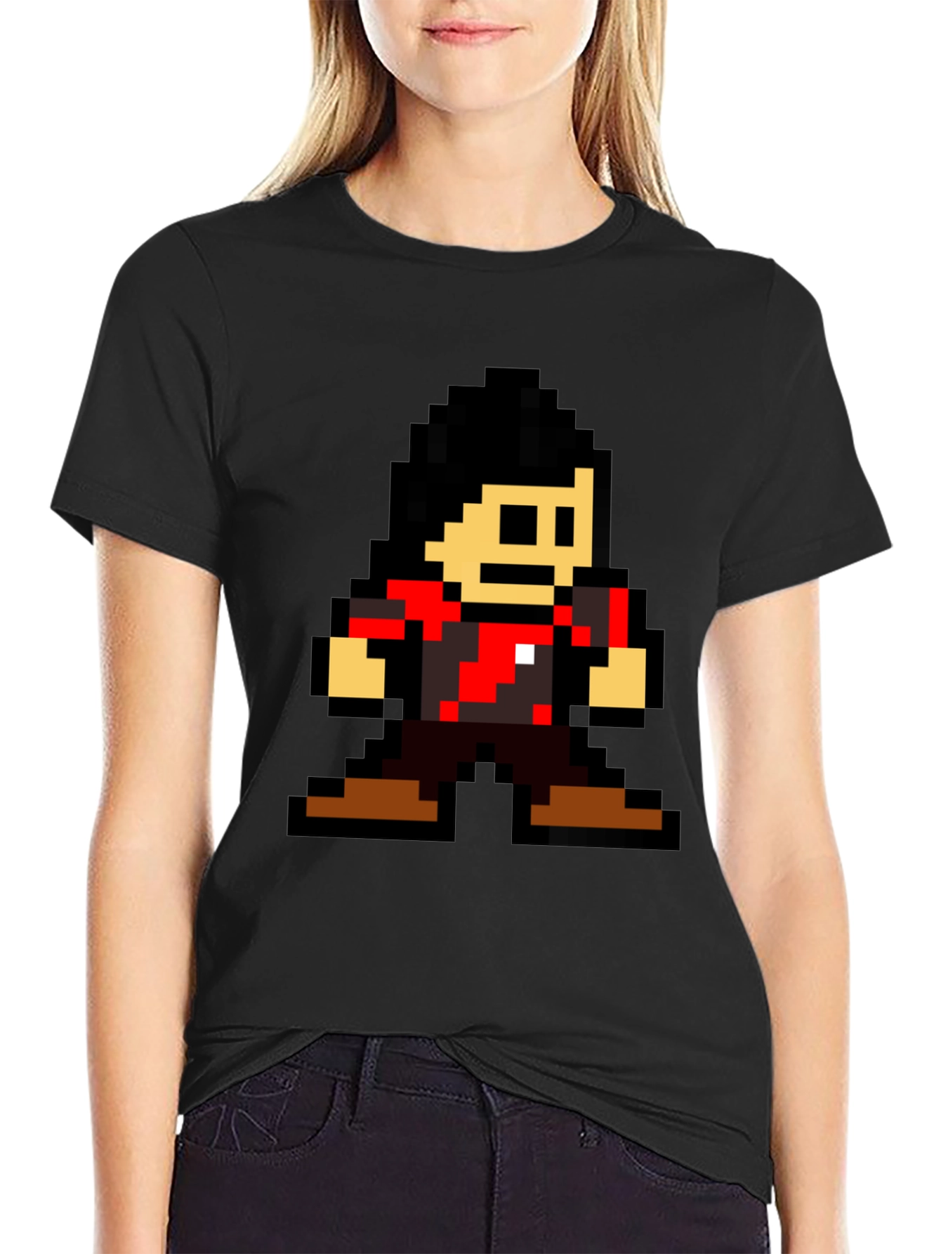 Retro 8-bit Gamer T-Shirt - Black