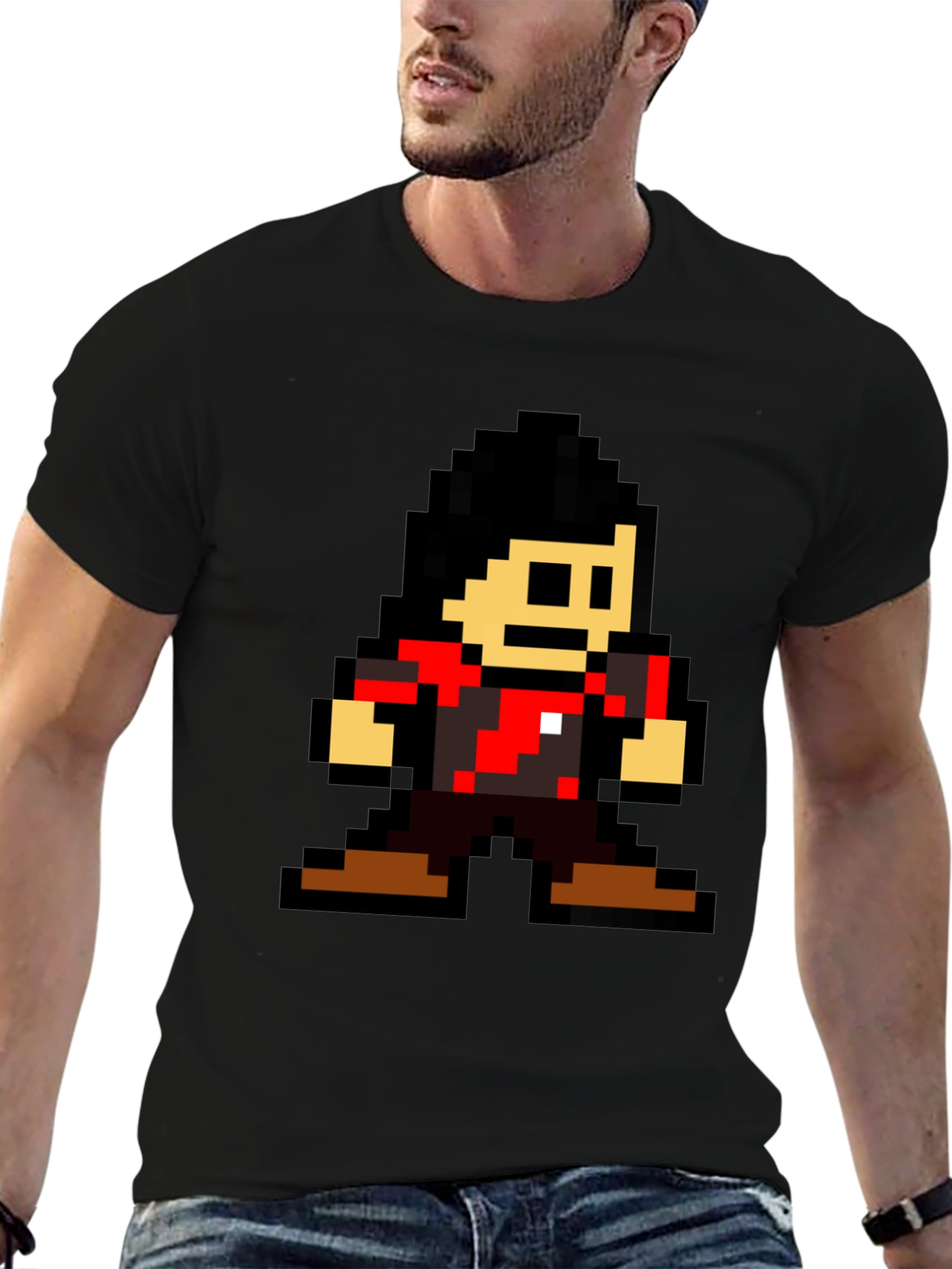 Retro 8-bit Gamer T-Shirt - Black