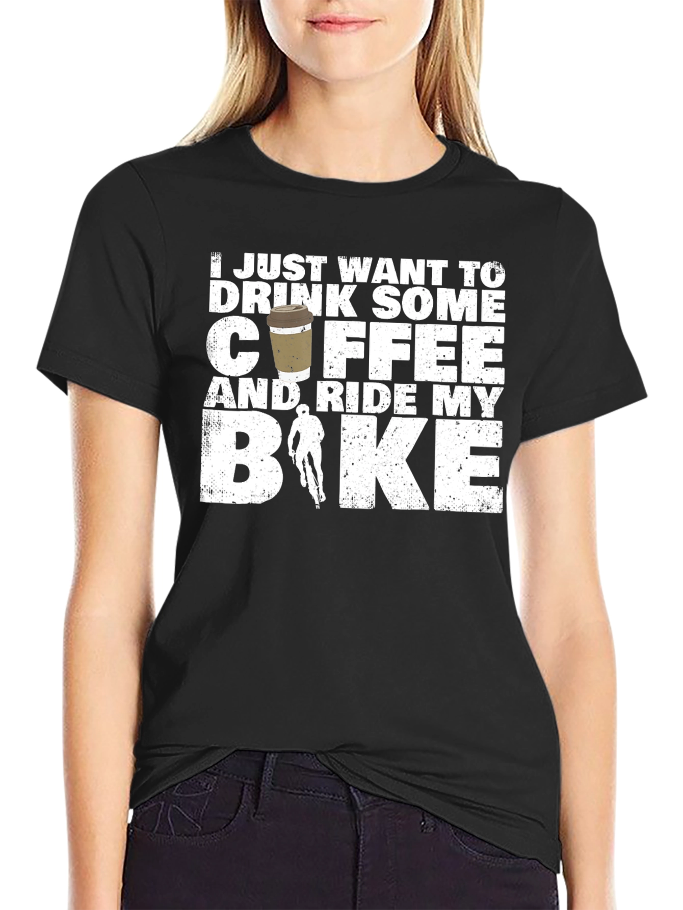 Coffee and Ride Bike Graphic T-Shirt
