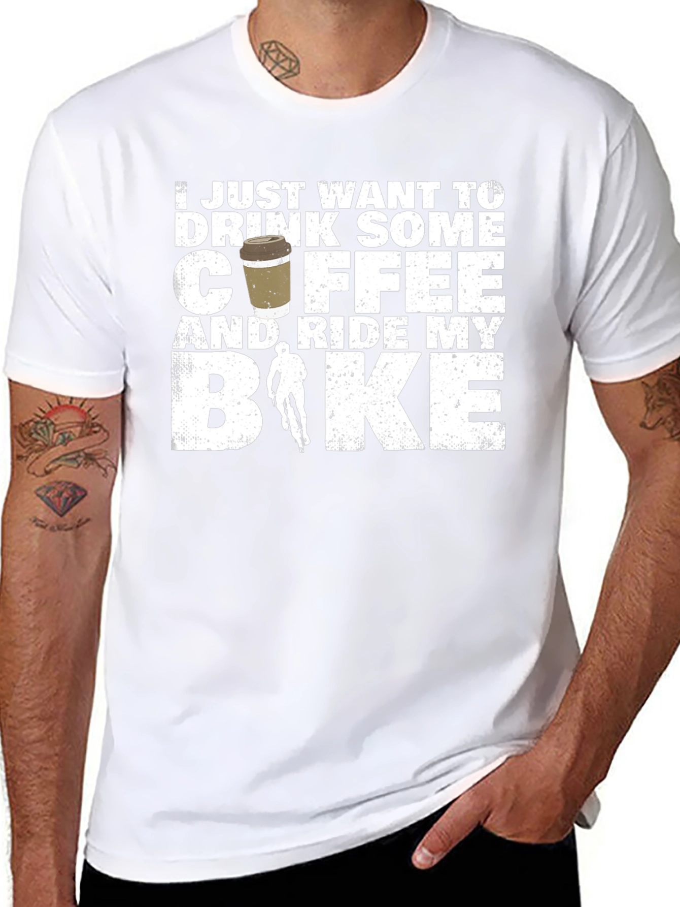 Coffee and Ride Bike Graphic T-Shirt