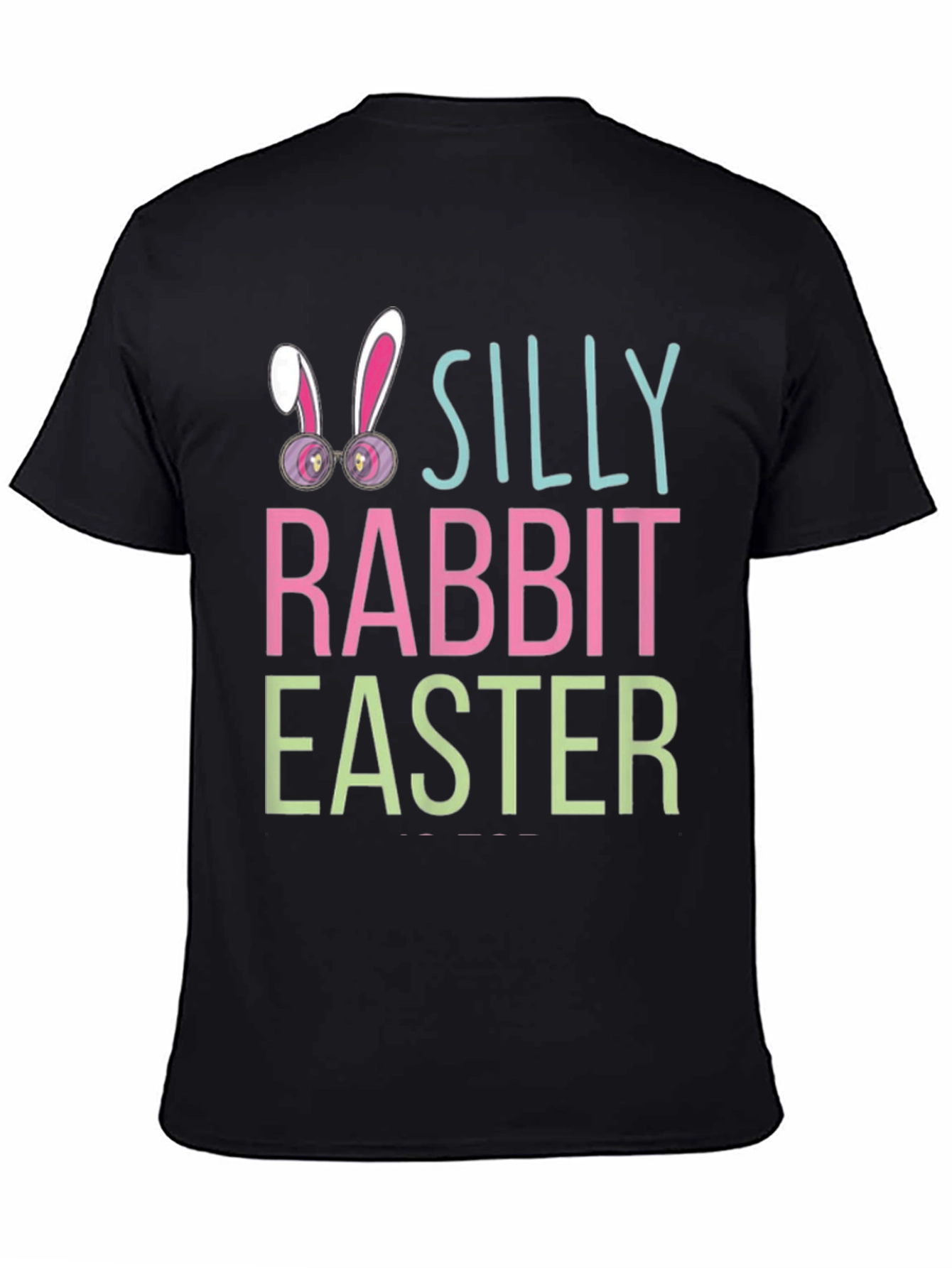 Silly Rabbit Easter Black Graphic Tee Shirt