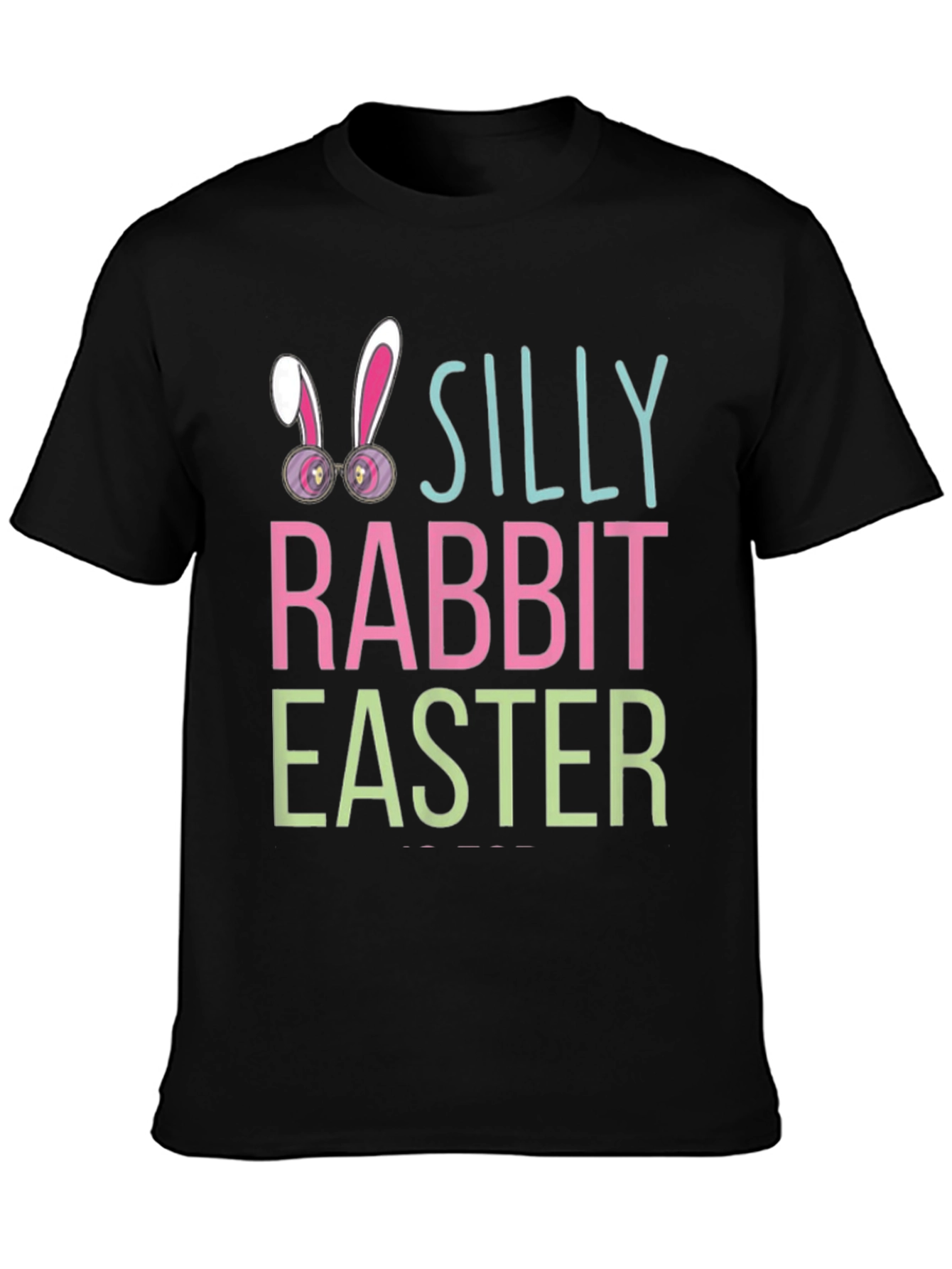 Silly Rabbit Easter Black Graphic Tee Shirt