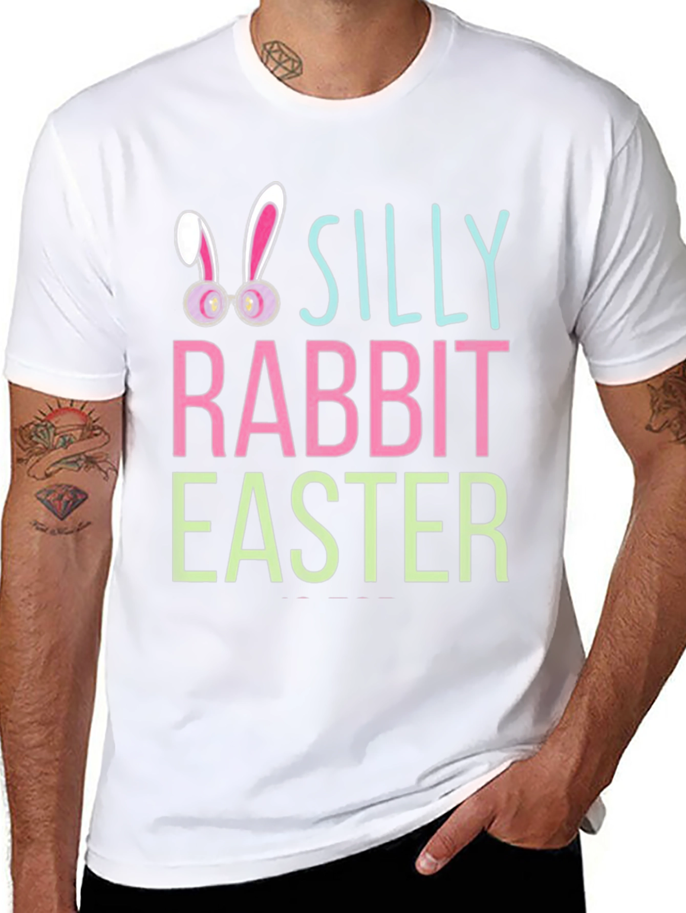 Silly Rabbit Easter Black Graphic Tee Shirt