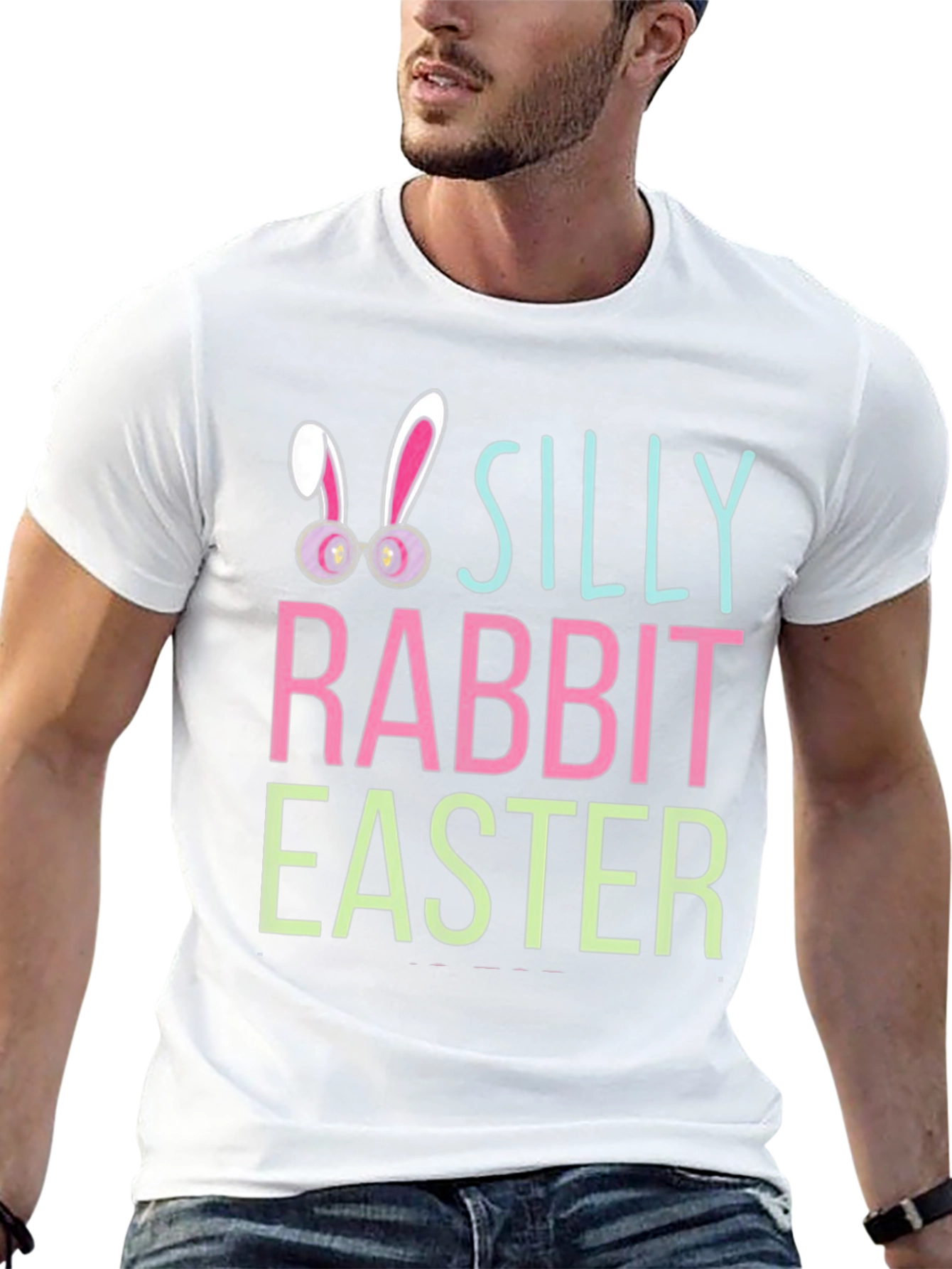 Silly Rabbit Easter Black Graphic Tee Shirt