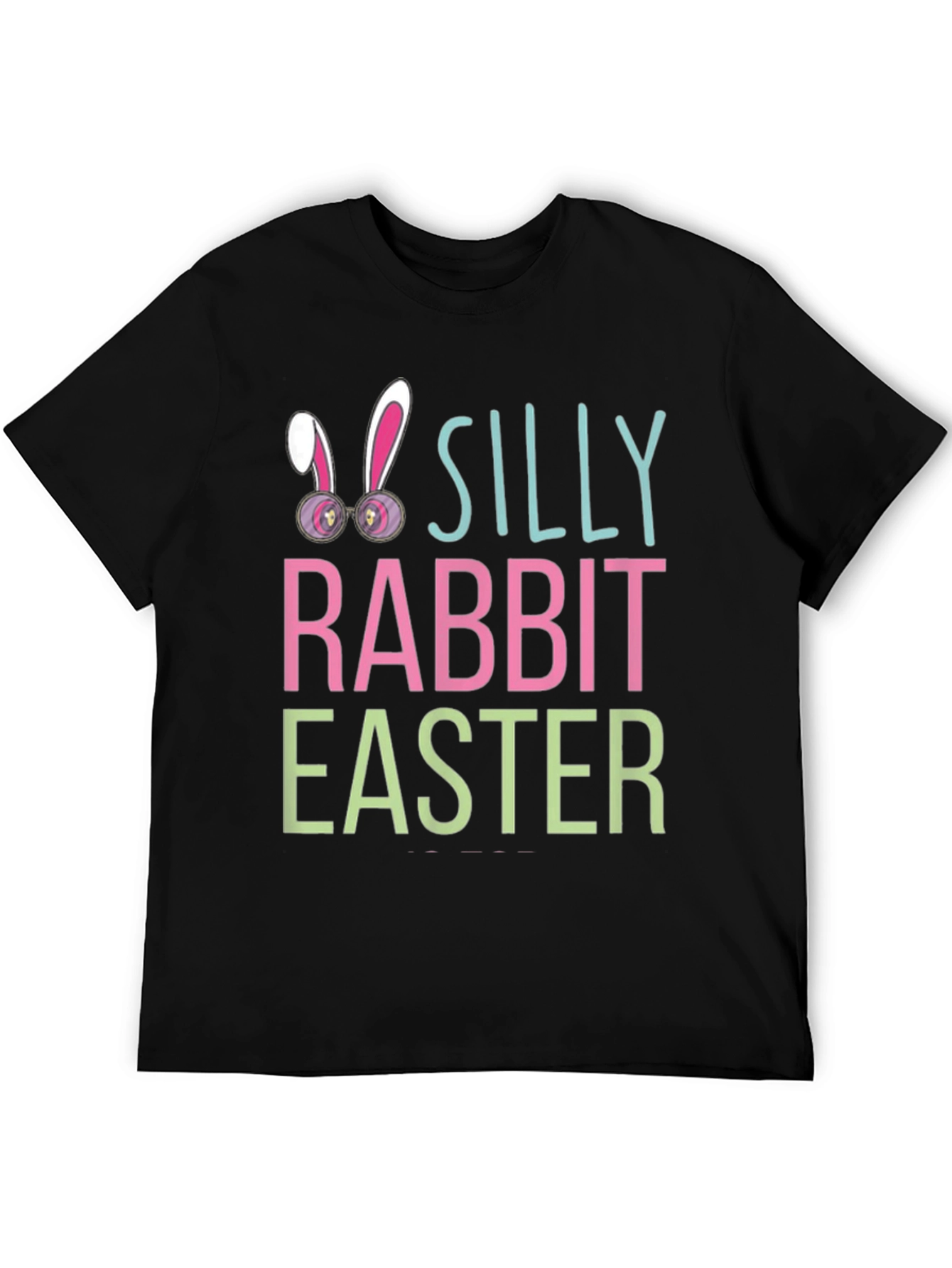 Silly Rabbit Easter Black Graphic Tee Shirt
