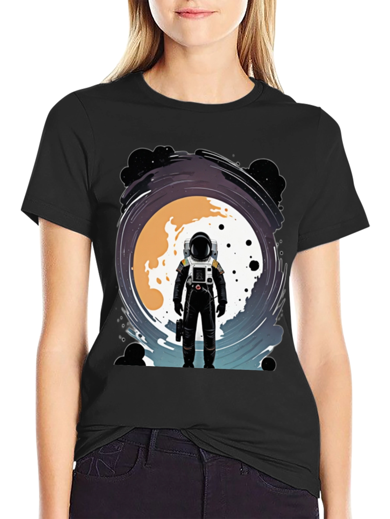Astronaut Moon T-Shirt - Space Design