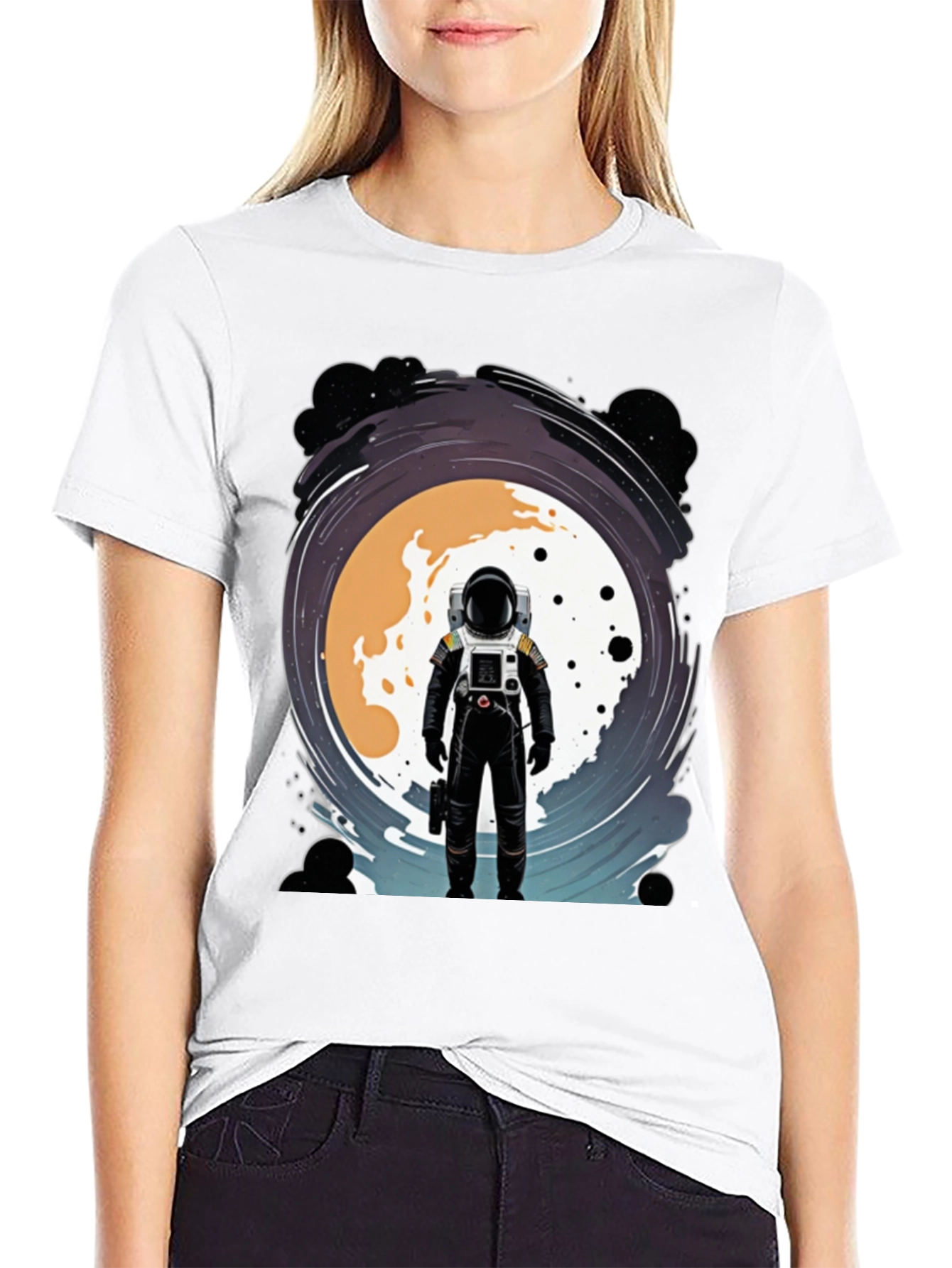 Astronaut Moon T-Shirt - Space Design