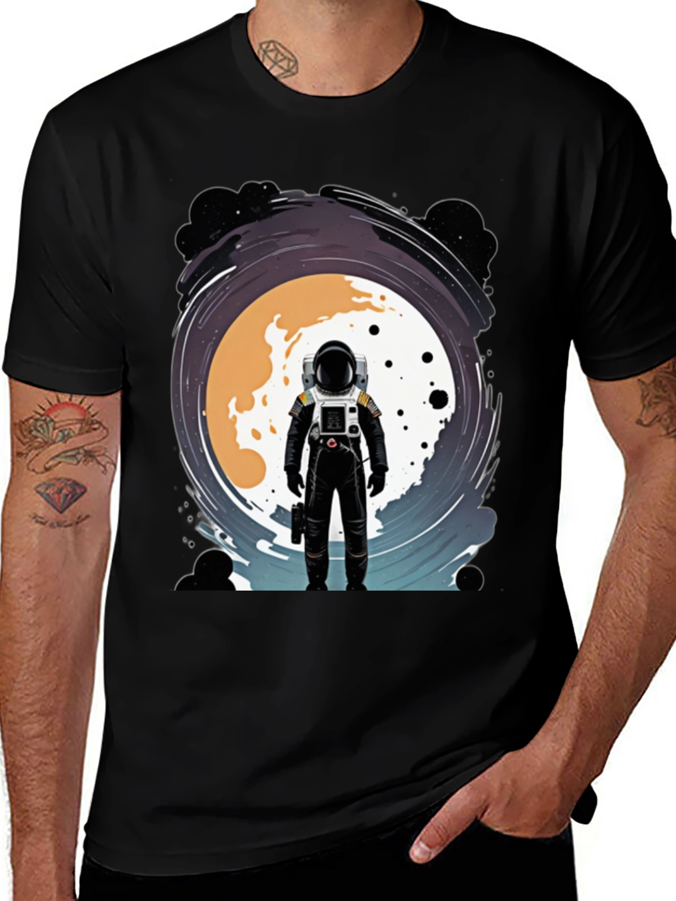 Astronaut Moon T-Shirt - Space Design