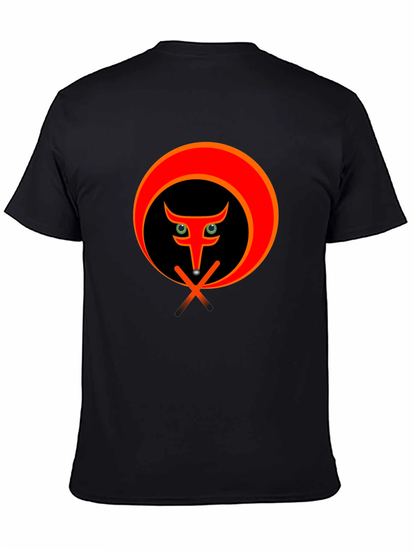 Stylish Black T-Shirt with Abstract Animal Graphic