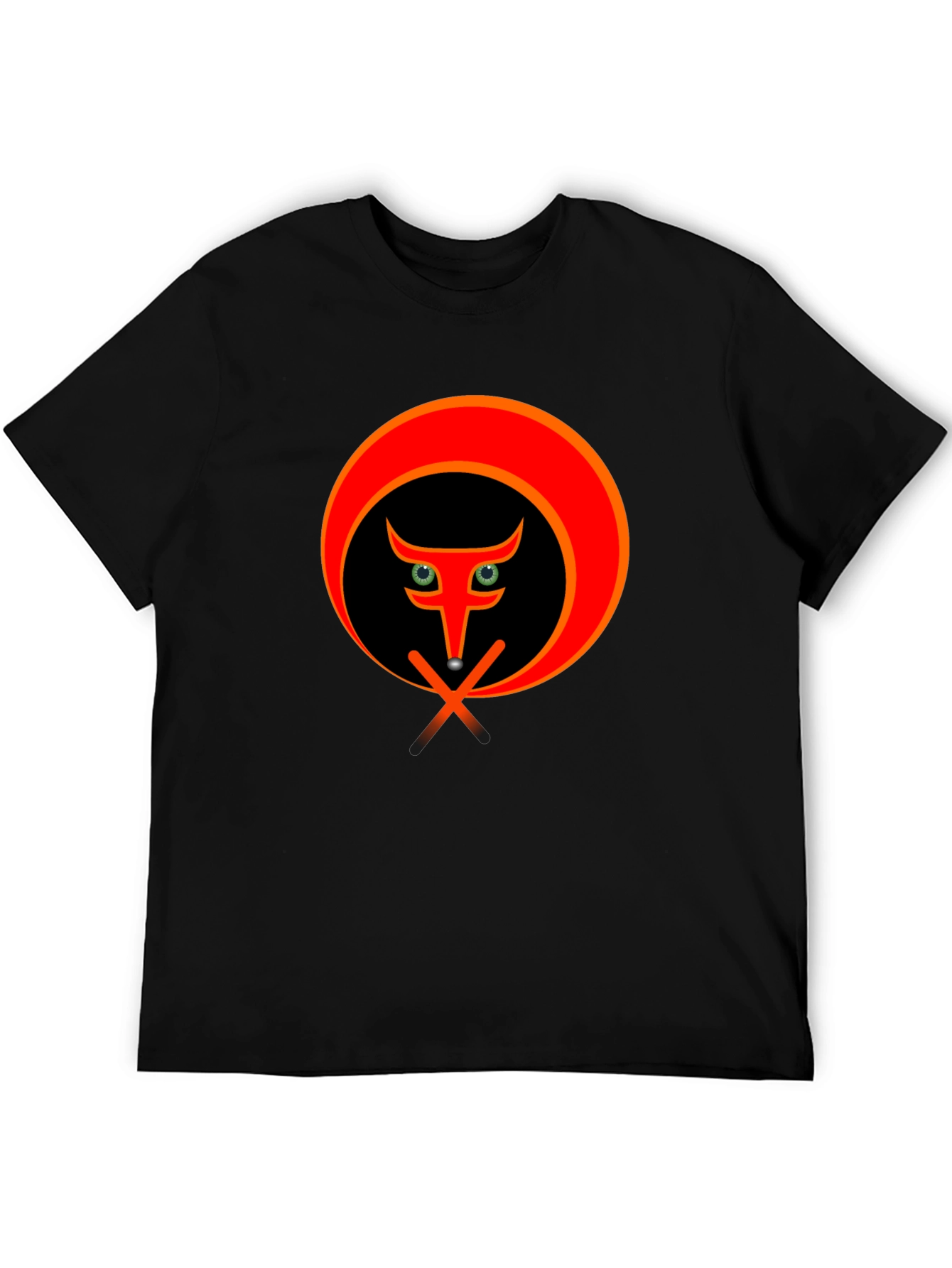 Stylish Black T-Shirt with Abstract Animal Graphic