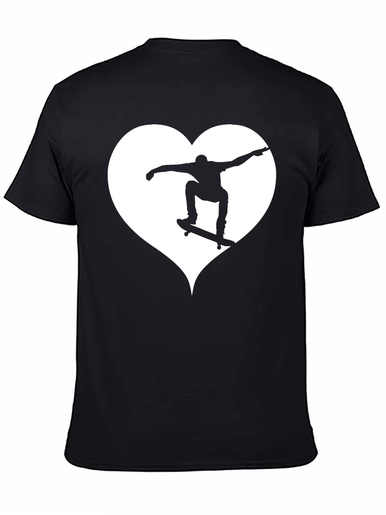 Skate Heart Tee - Cool Black T-Shirt