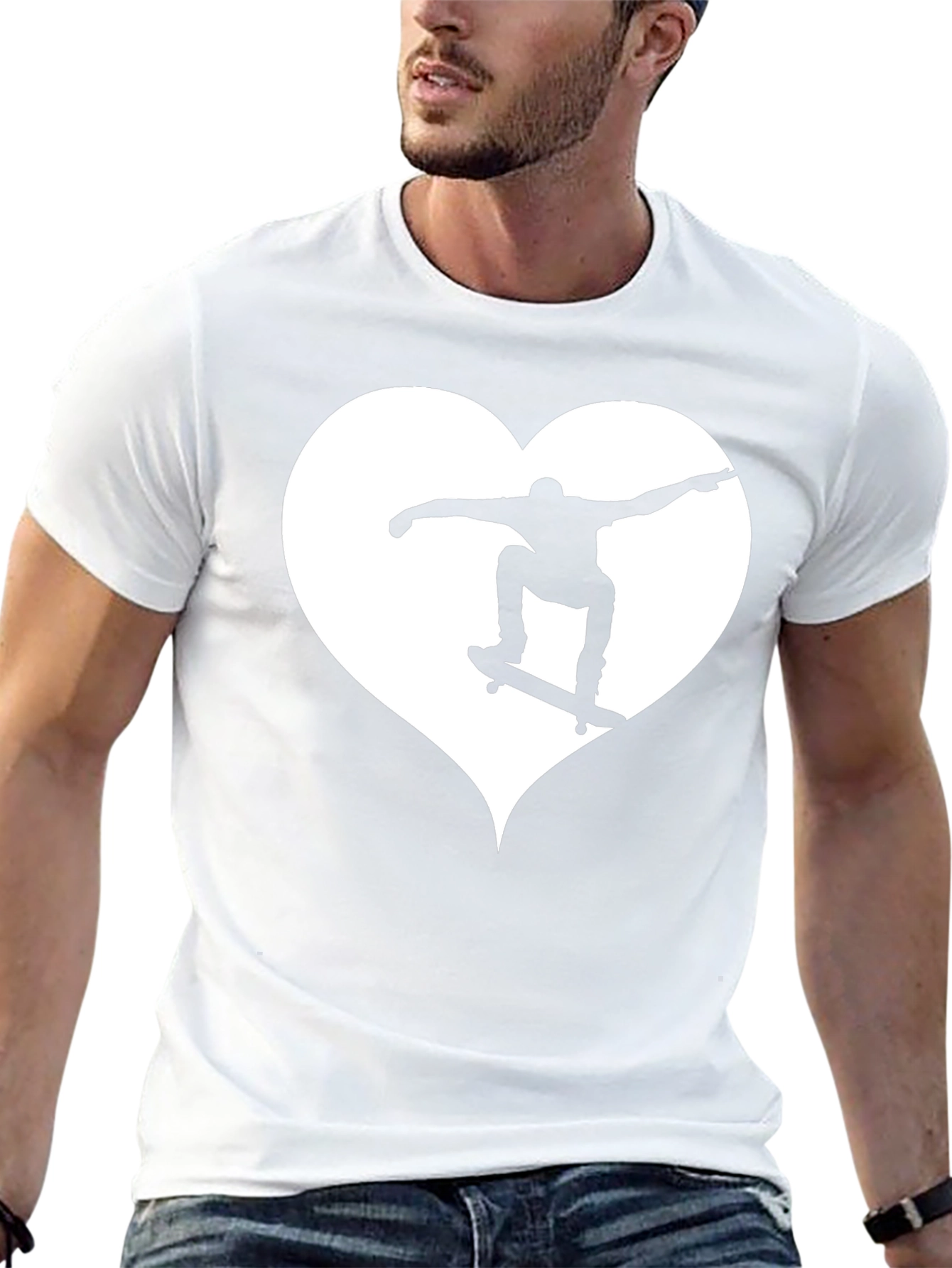 Skate Heart Tee - Cool Black T-Shirt