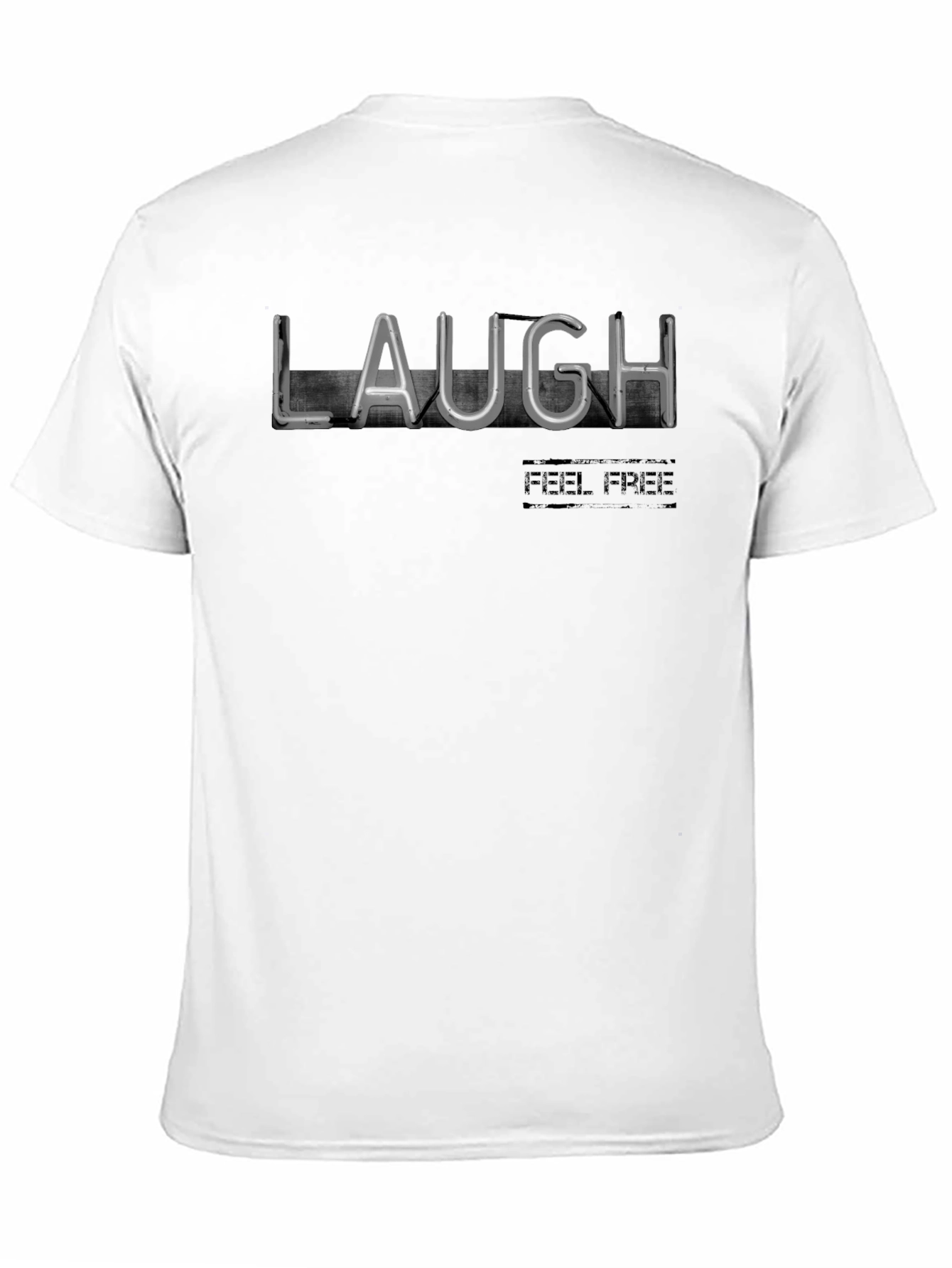 Laugh Feel Free Black Graphic Tee