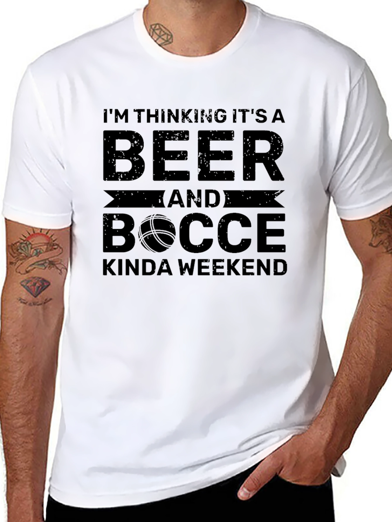 Beer & Bocce Weekend Black T-Shirt