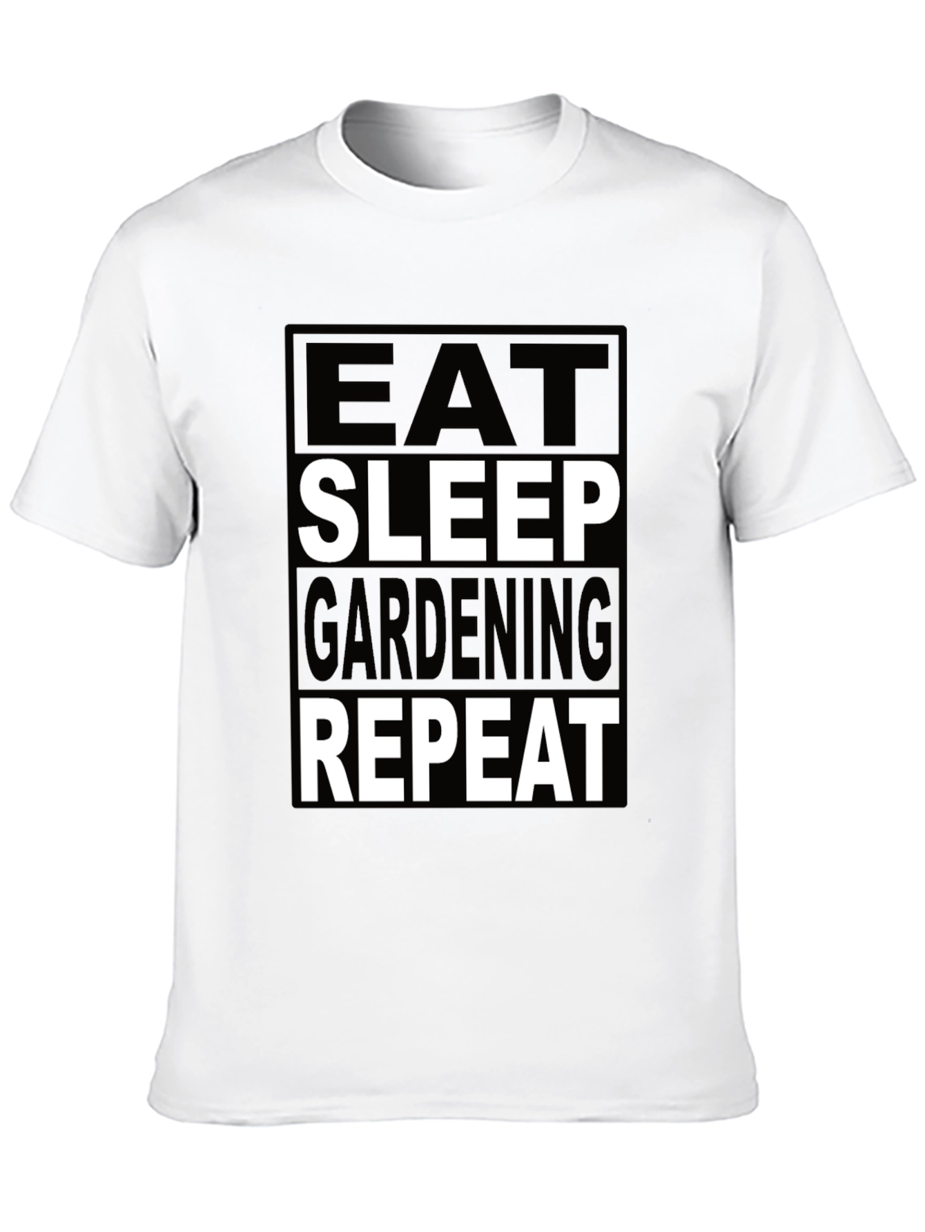 Eat Sleep Gardening Repeat Black T-Shirt