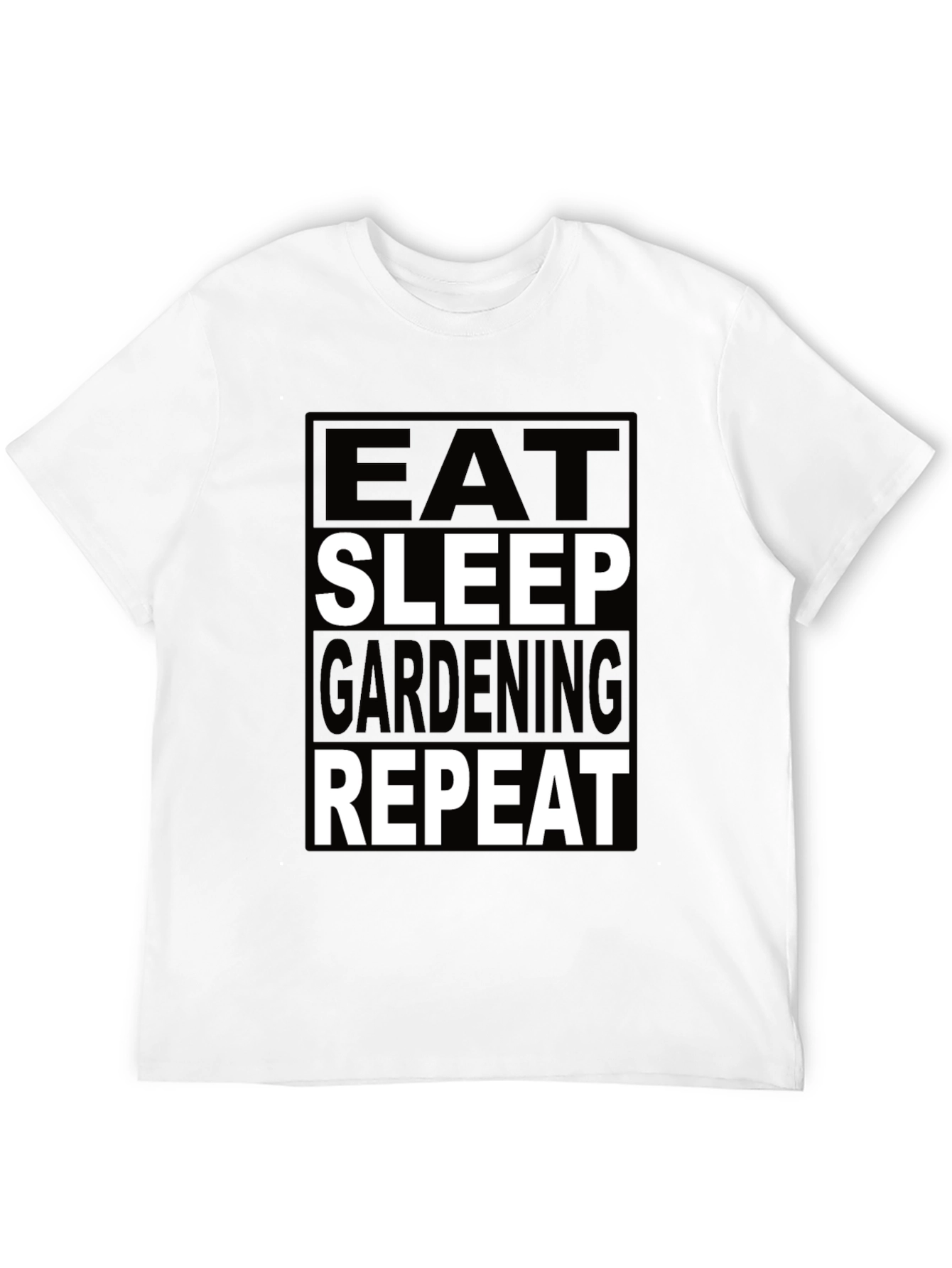 Eat Sleep Gardening Repeat Black T-Shirt