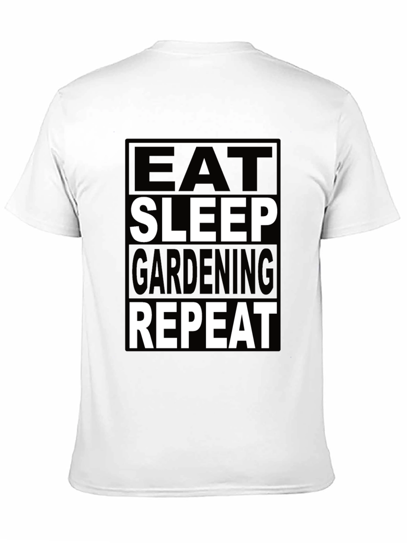 Eat Sleep Gardening Repeat Black T-Shirt