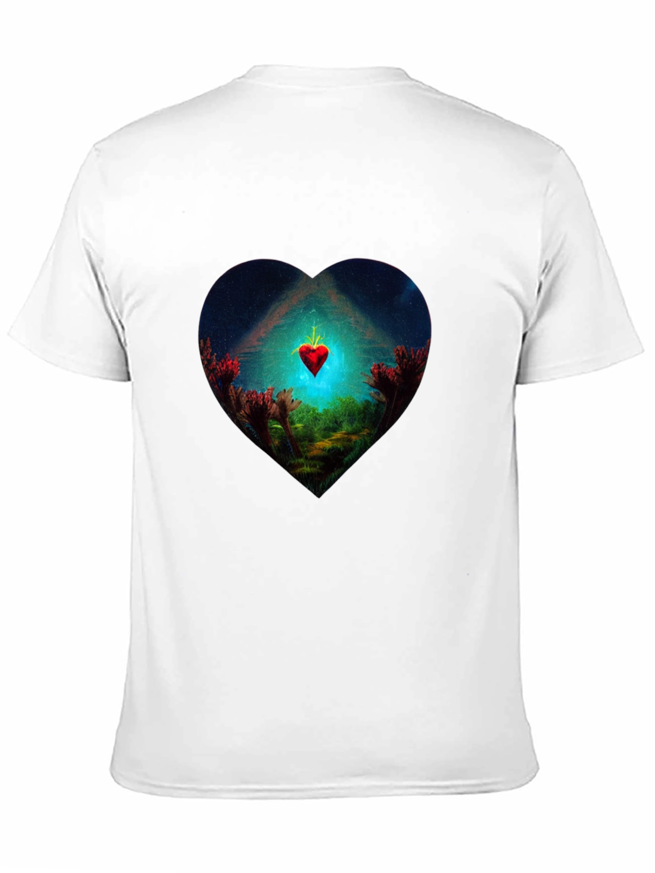 Heart Landscape Graphic Tee - Black