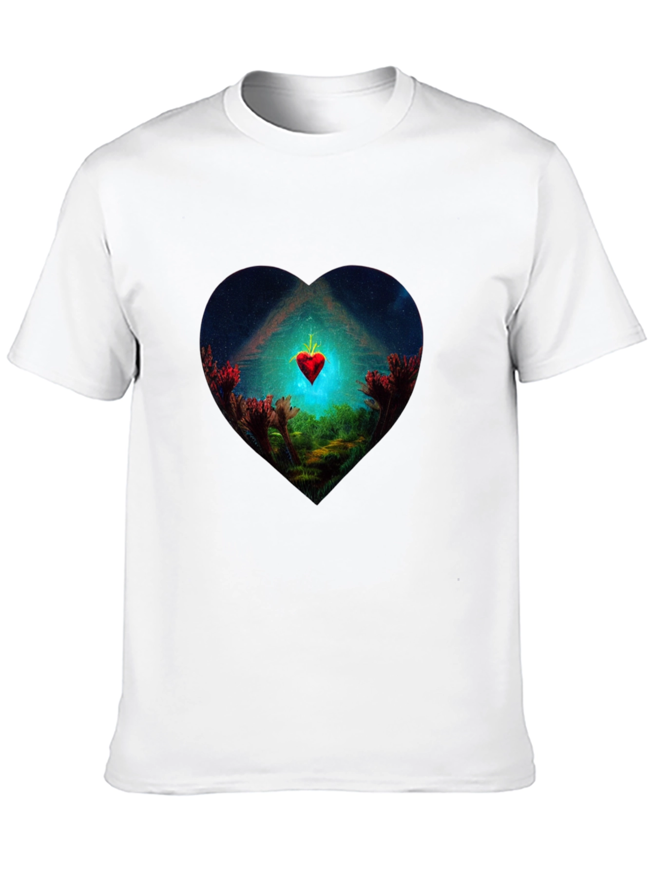 Heart Landscape Graphic Tee - Black