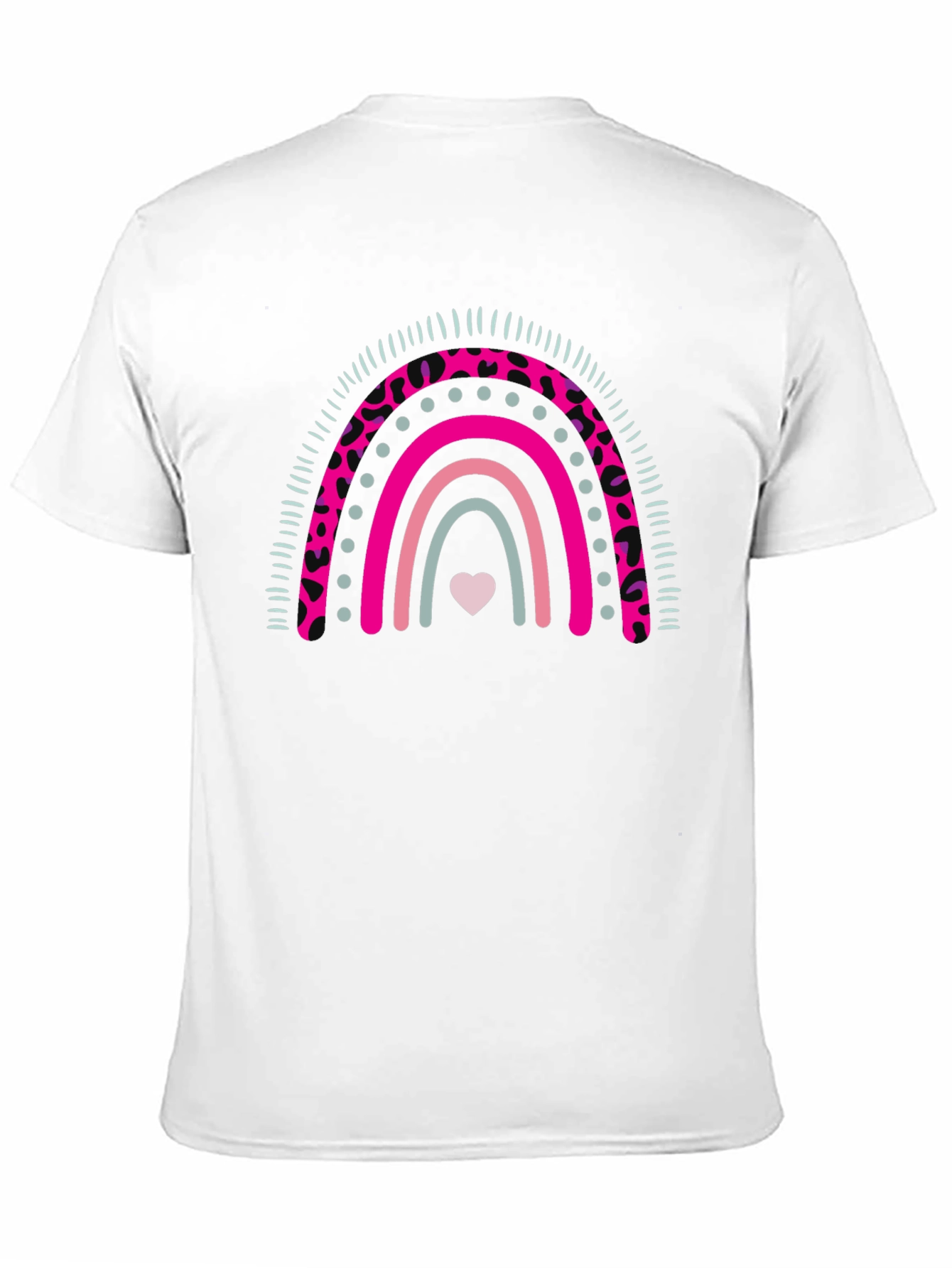 Rainbow Heart Graphic Tee - Black
