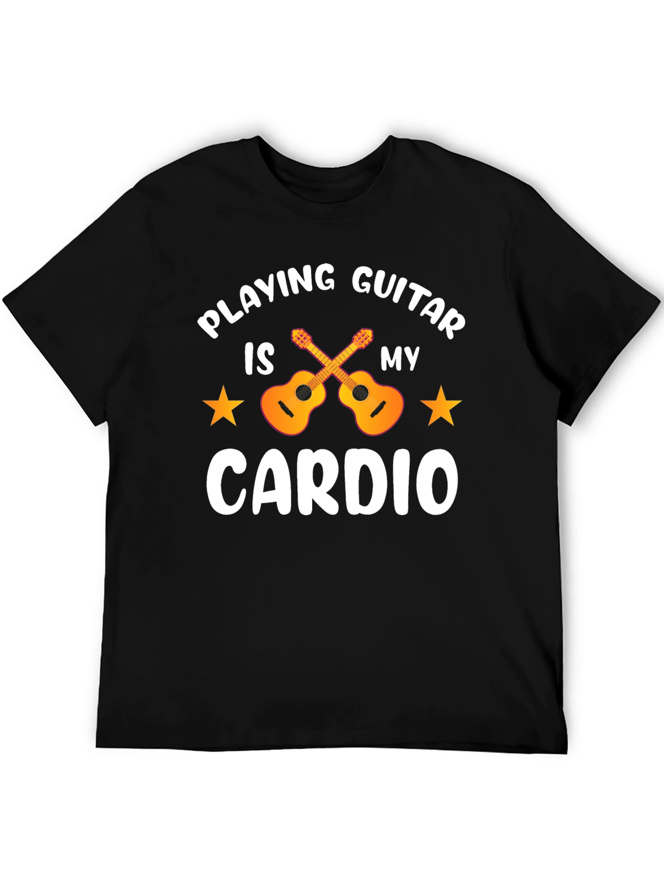 Guitar Cardio T-Shirt: Musicians Workout Tee