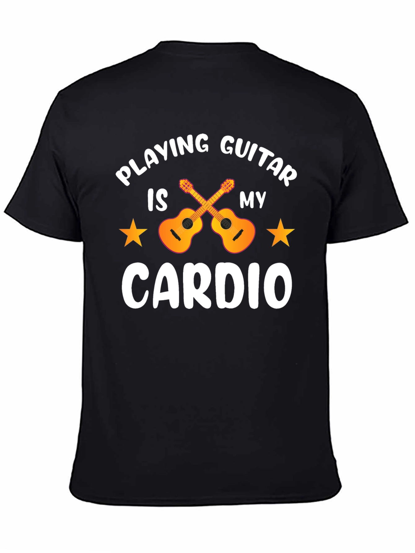 Guitar Cardio T-Shirt: Musicians Workout Tee