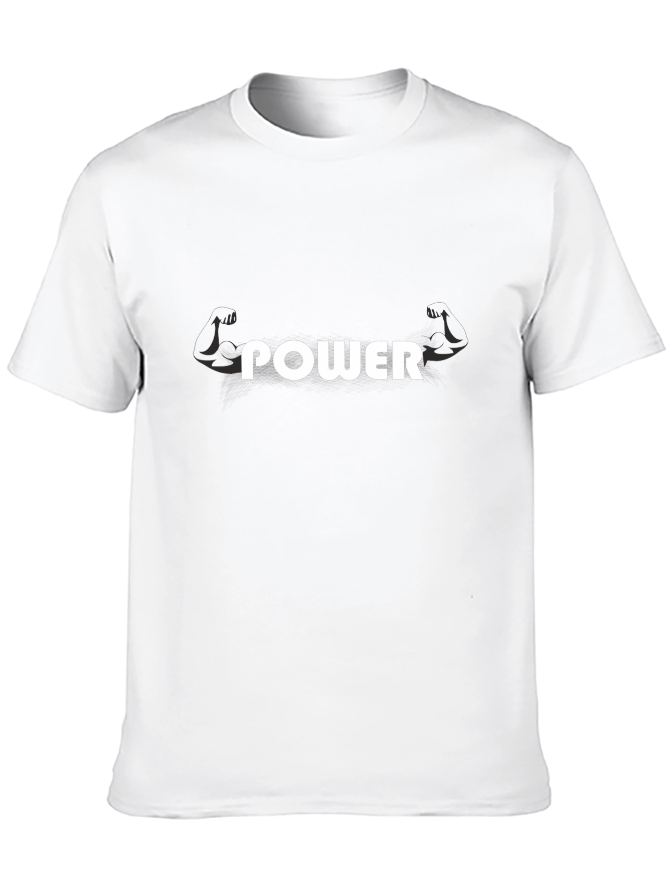 Power Graphic Tee - Black Cotton Blend