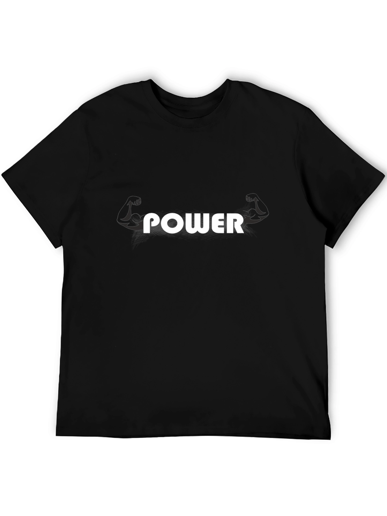 Power Graphic Tee - Black Cotton Blend