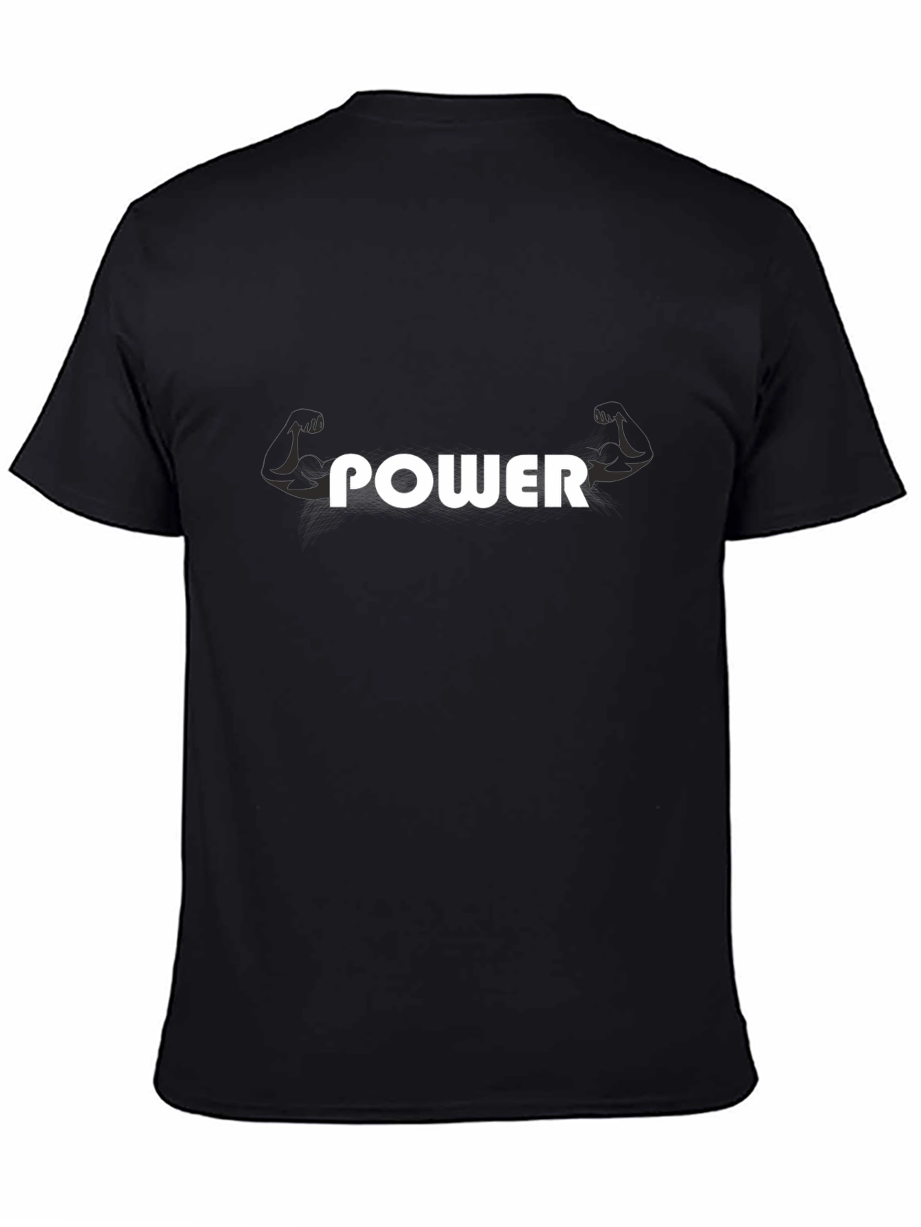 Power Graphic Tee - Black Cotton Blend