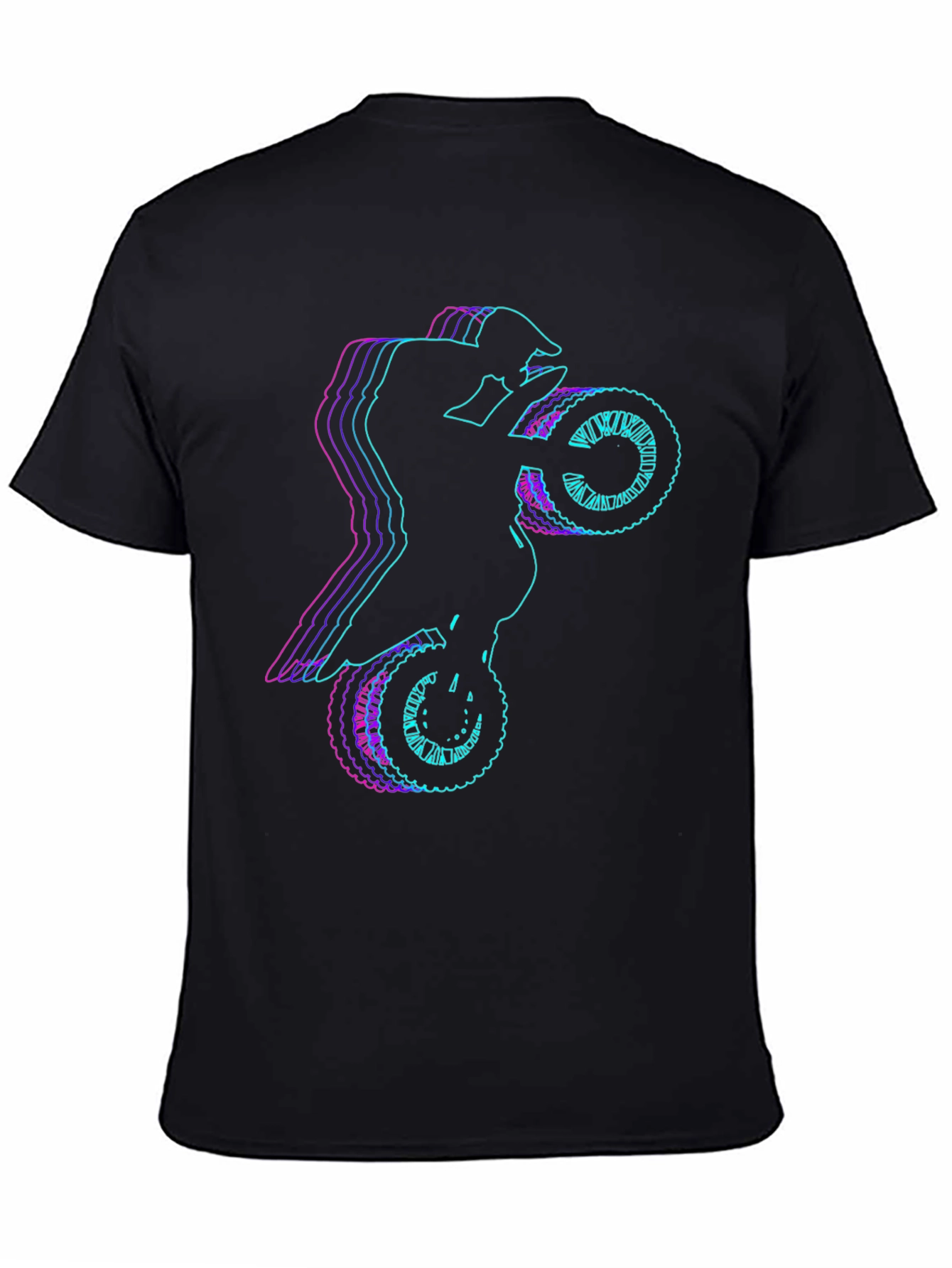 Motorcycle Rider Graphic Tee - Black