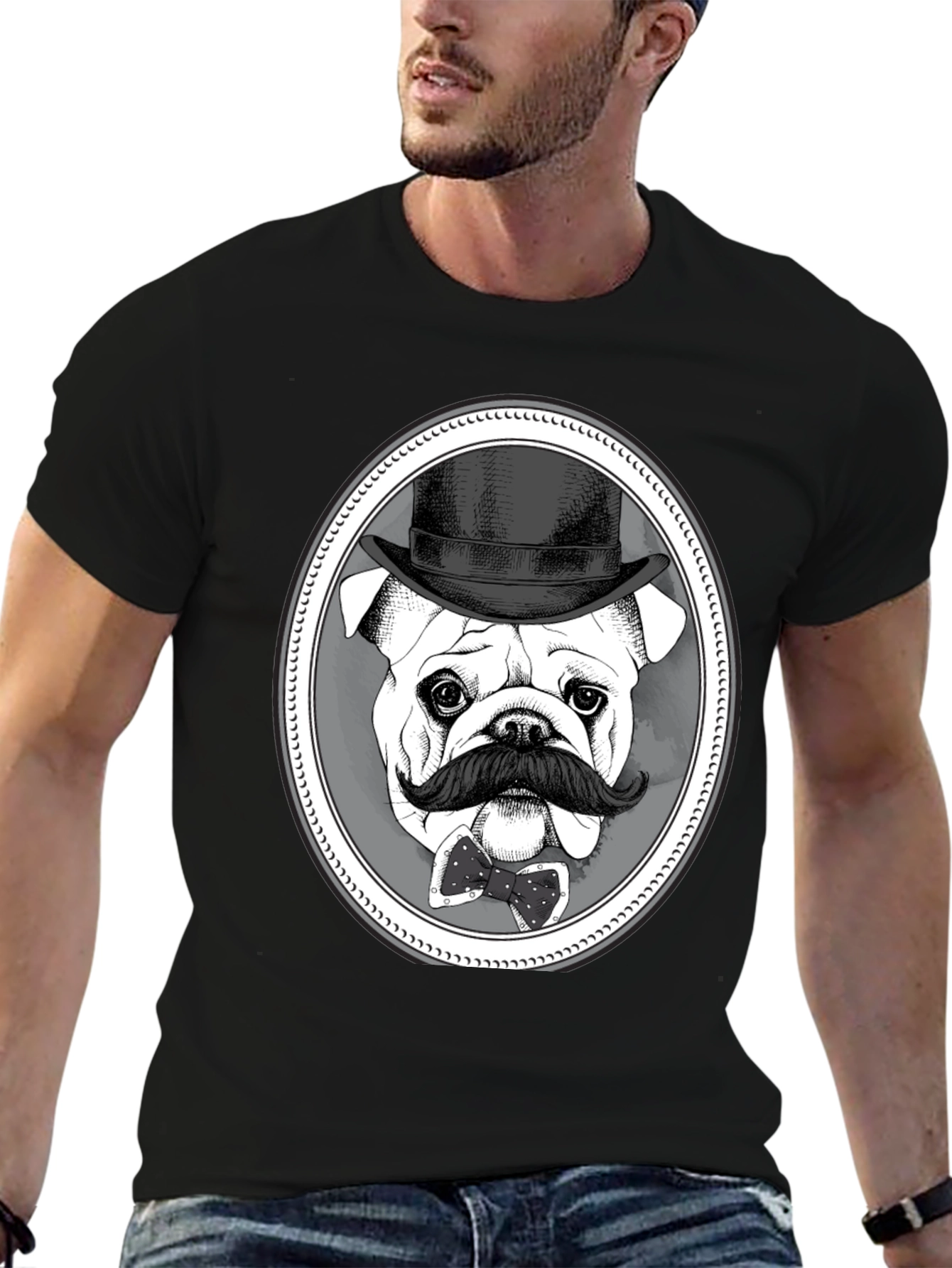 Bulldog Gentleman T-Shirt - Dapper Dog Tee