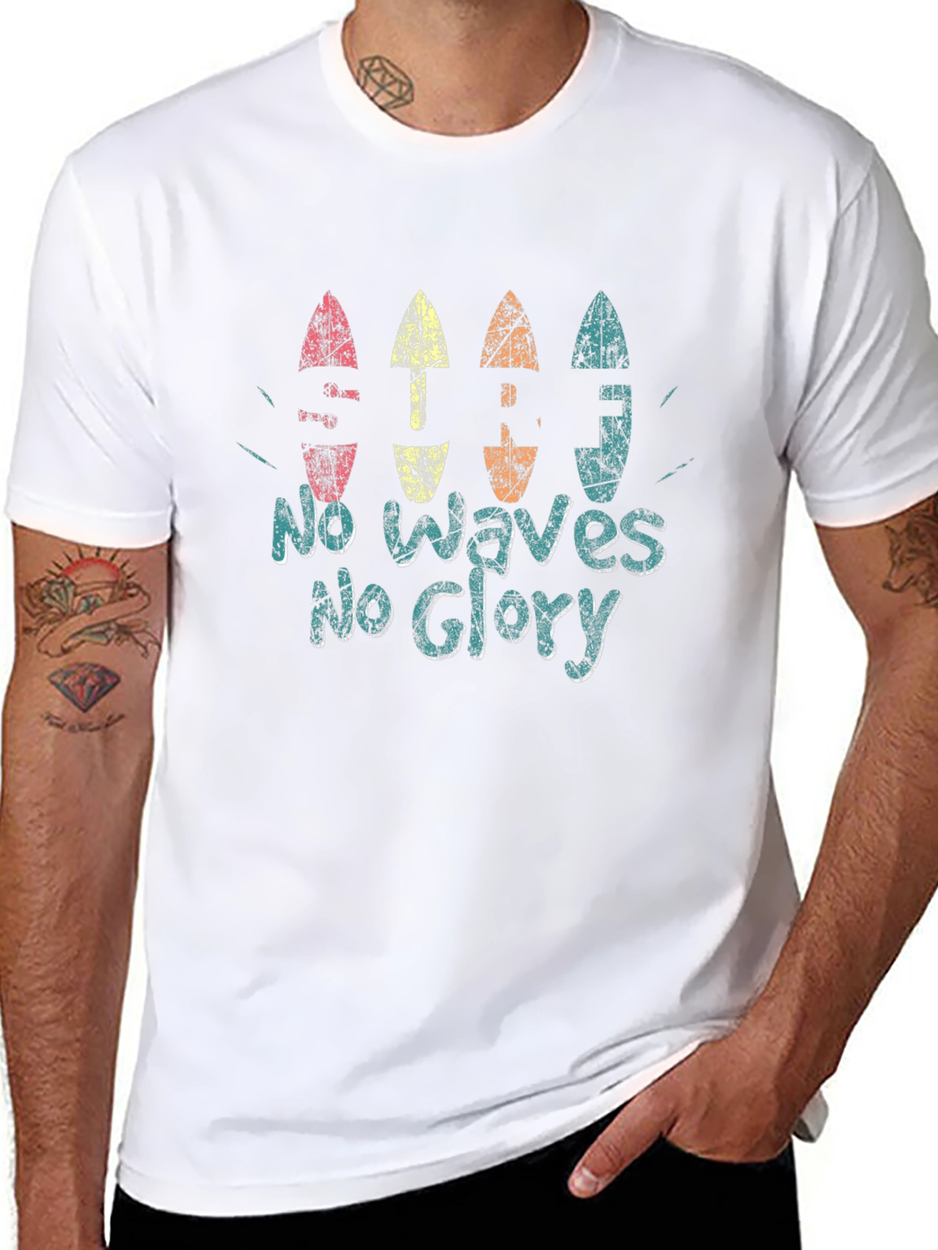 No Waves No Glory Graphic Tee