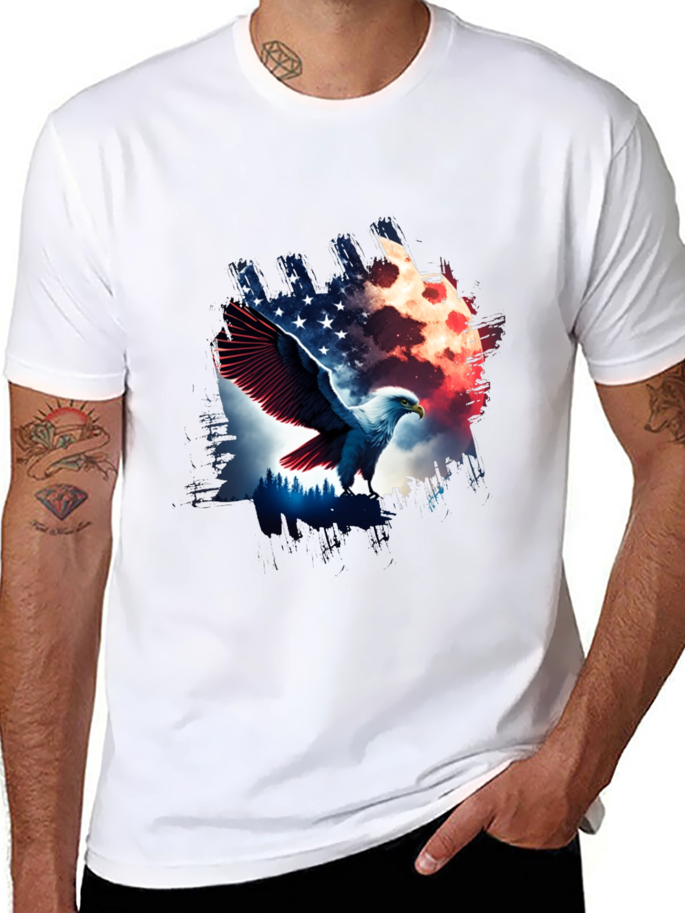 American Eagle Graphic Black T-Shirt