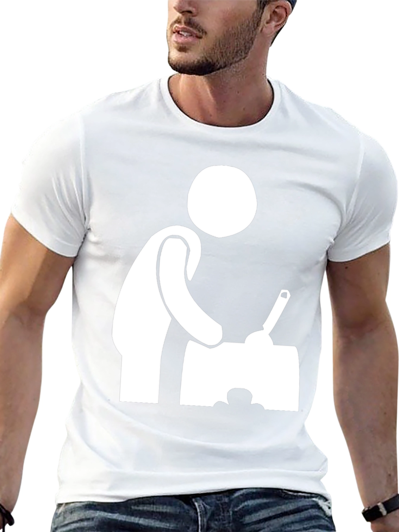 Chef Stick Figure Black T-Shirt