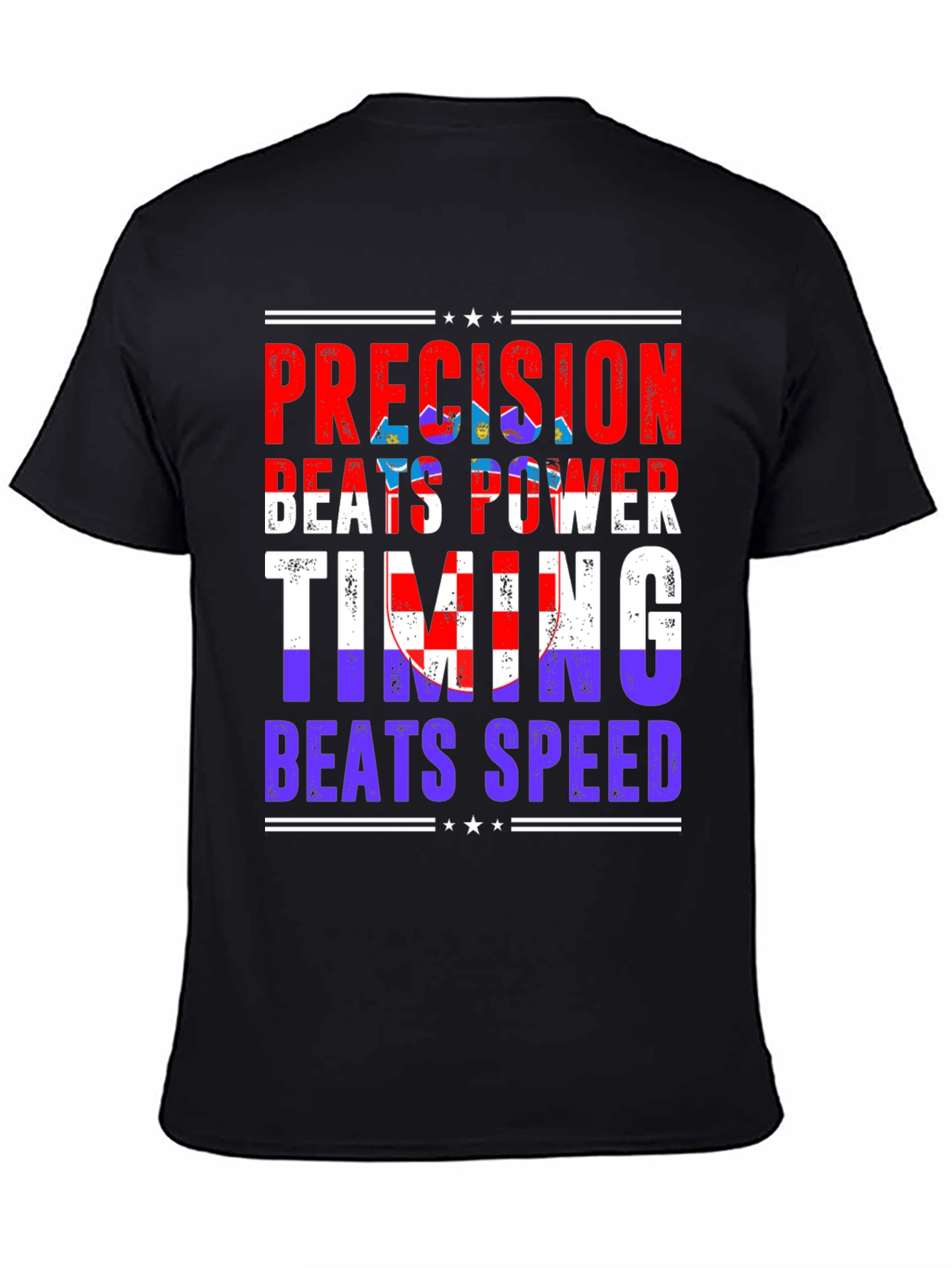 Precision Beats Power Mens Graphic T-Shirt